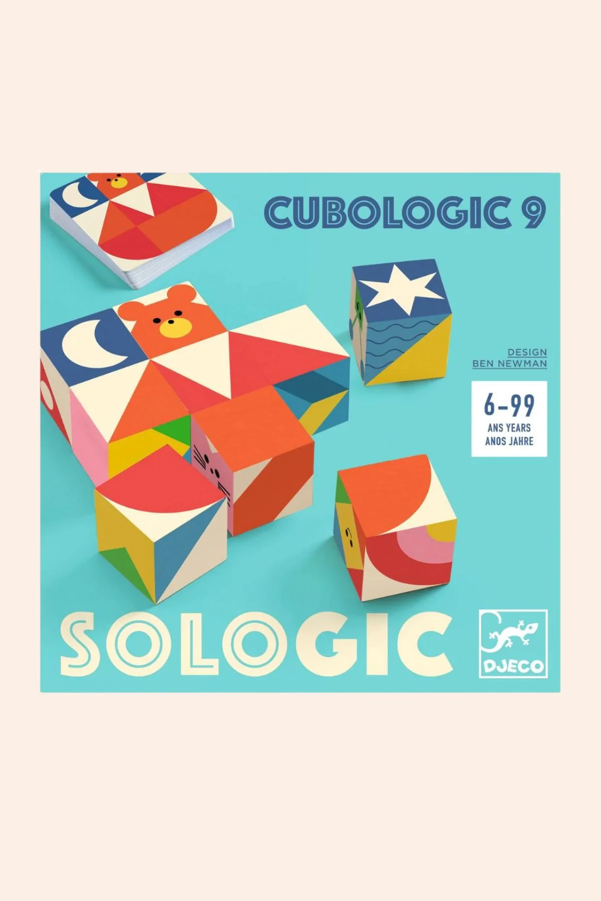Djeco - Sologic - Cubologic 9  Logical Game to Play Solo