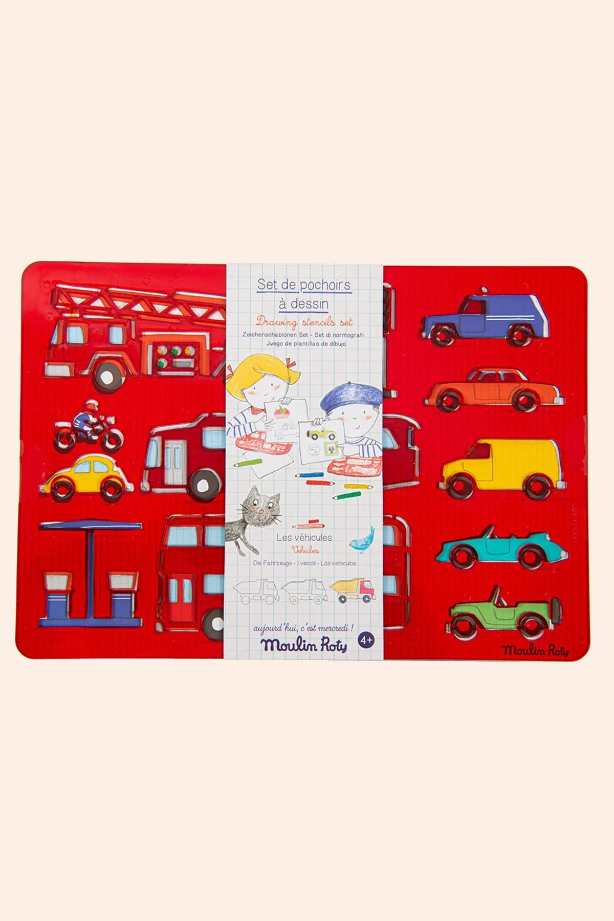 Moulin Roty - Drawing Stencil Sets - Vehicles