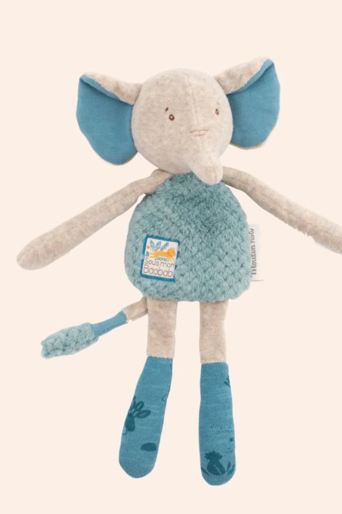 Moulin Roty -  Sous mon Baobab - Elephant Rattle Comforter