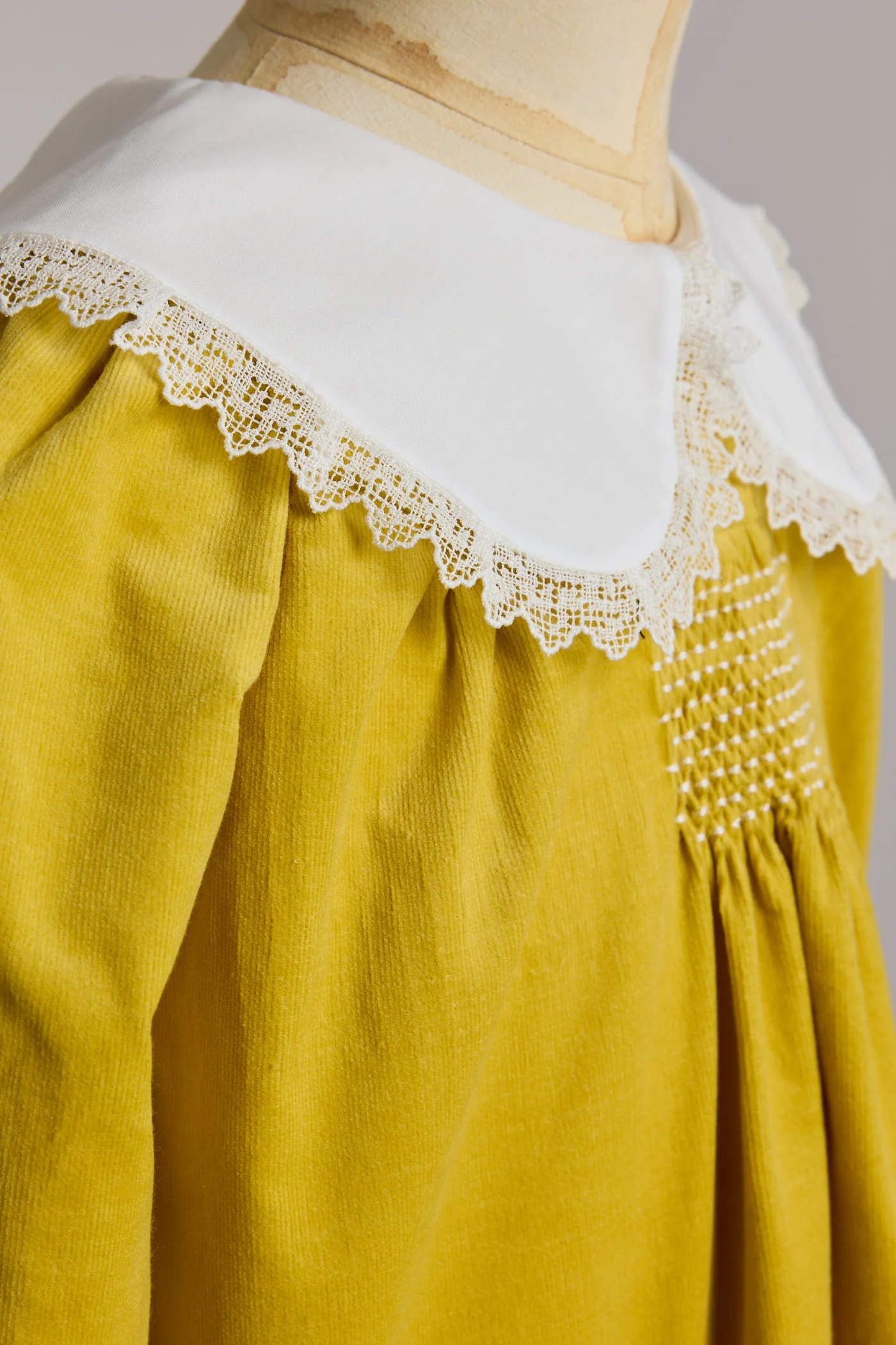 Popcorn Dress in Yellow Babycord - Image 5