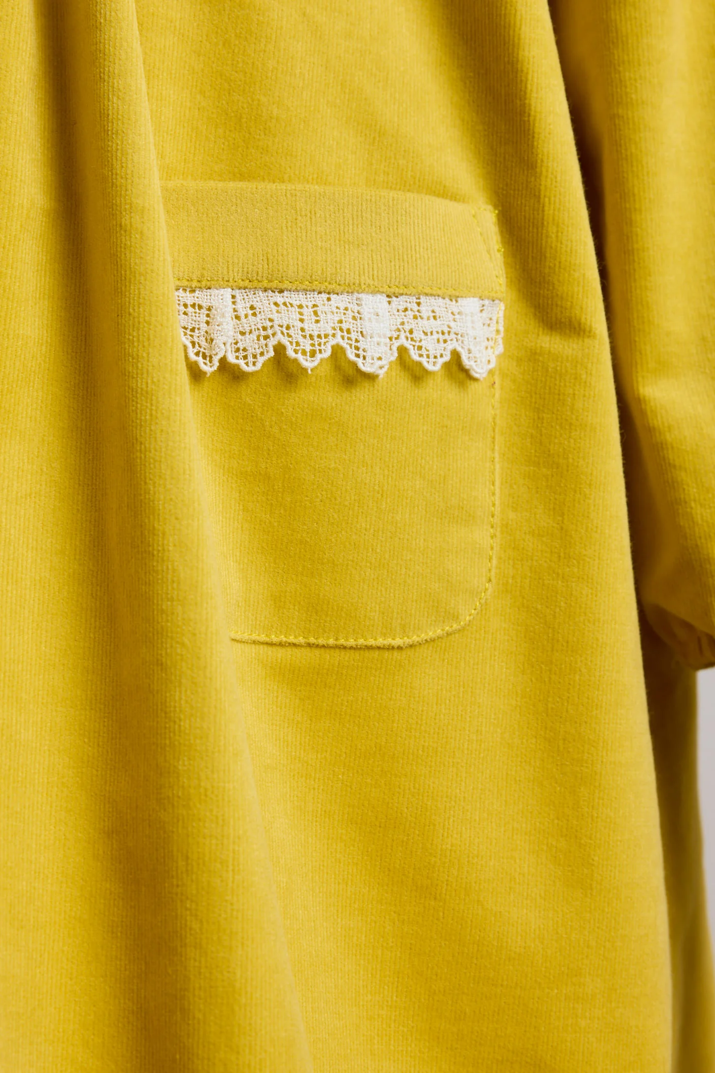 Popcorn Dress in Yellow Babycord - Image 6