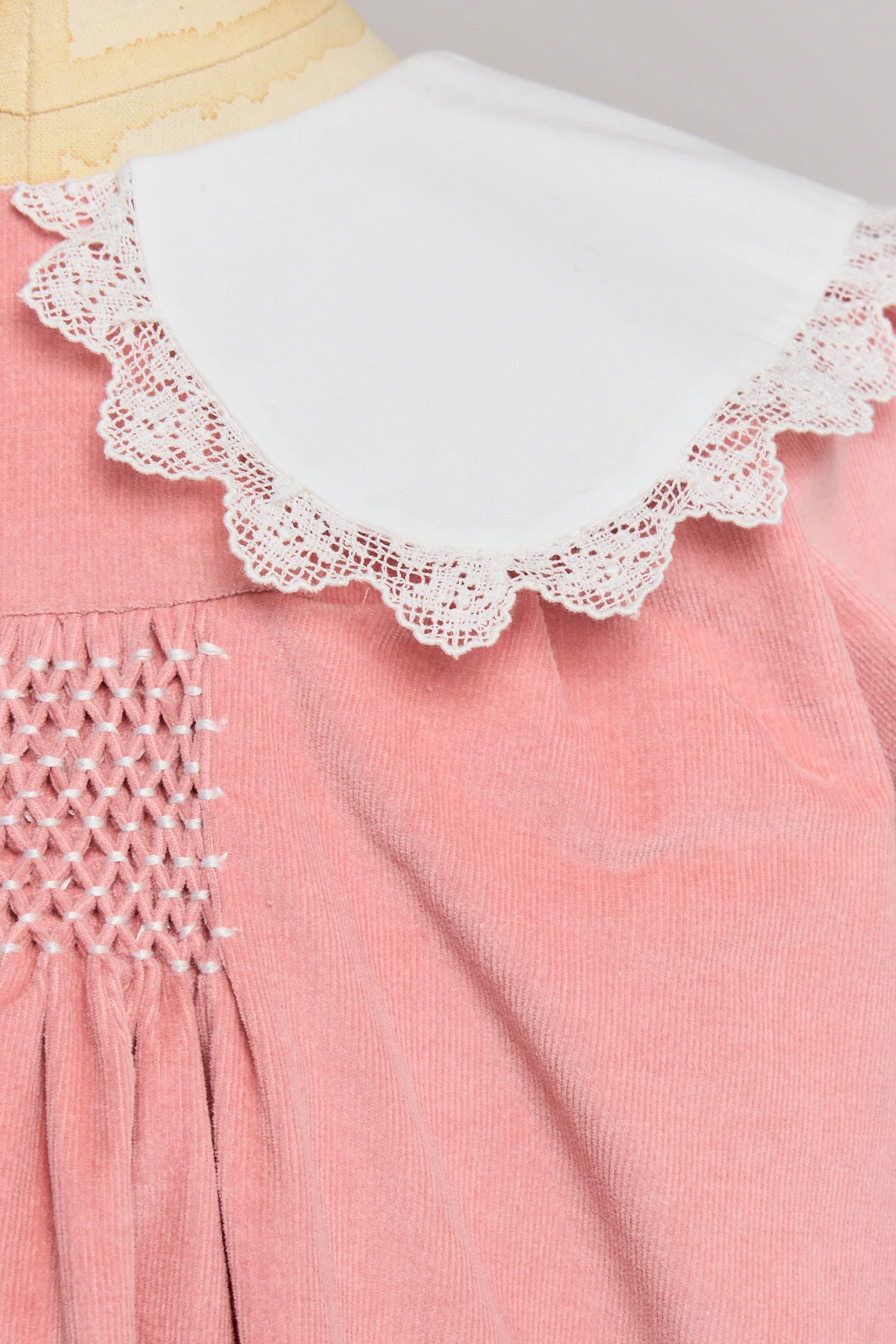 Popcorn Dress in Pink Babycord - Image 4