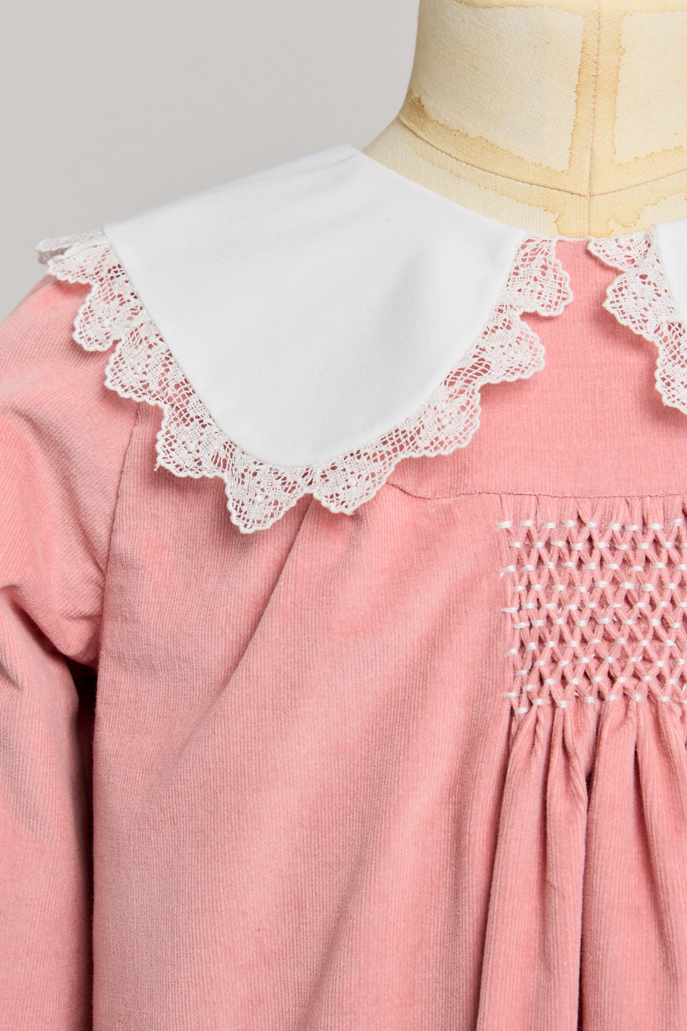 Popcorn Dress in Pink Babycord - Image 6