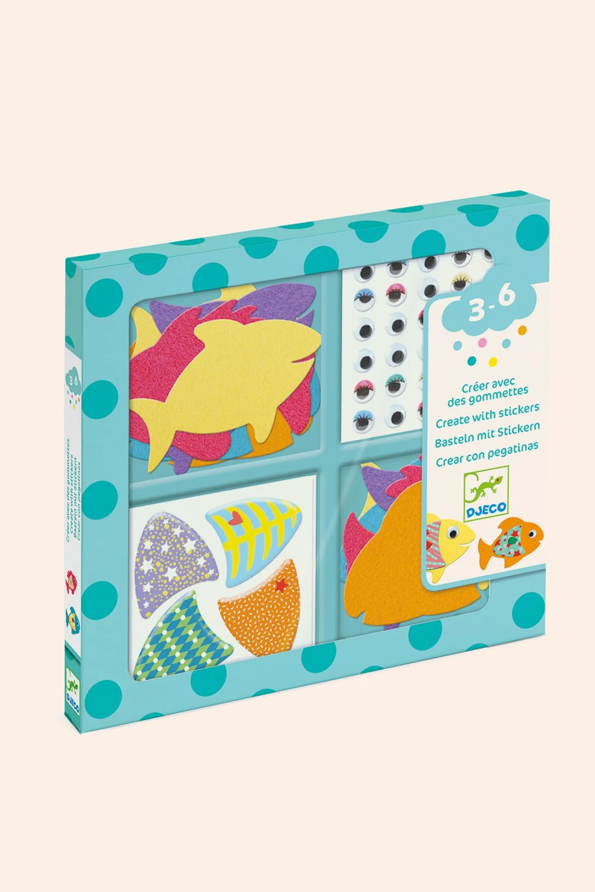 Djeco - Create With Stickers - I love fish