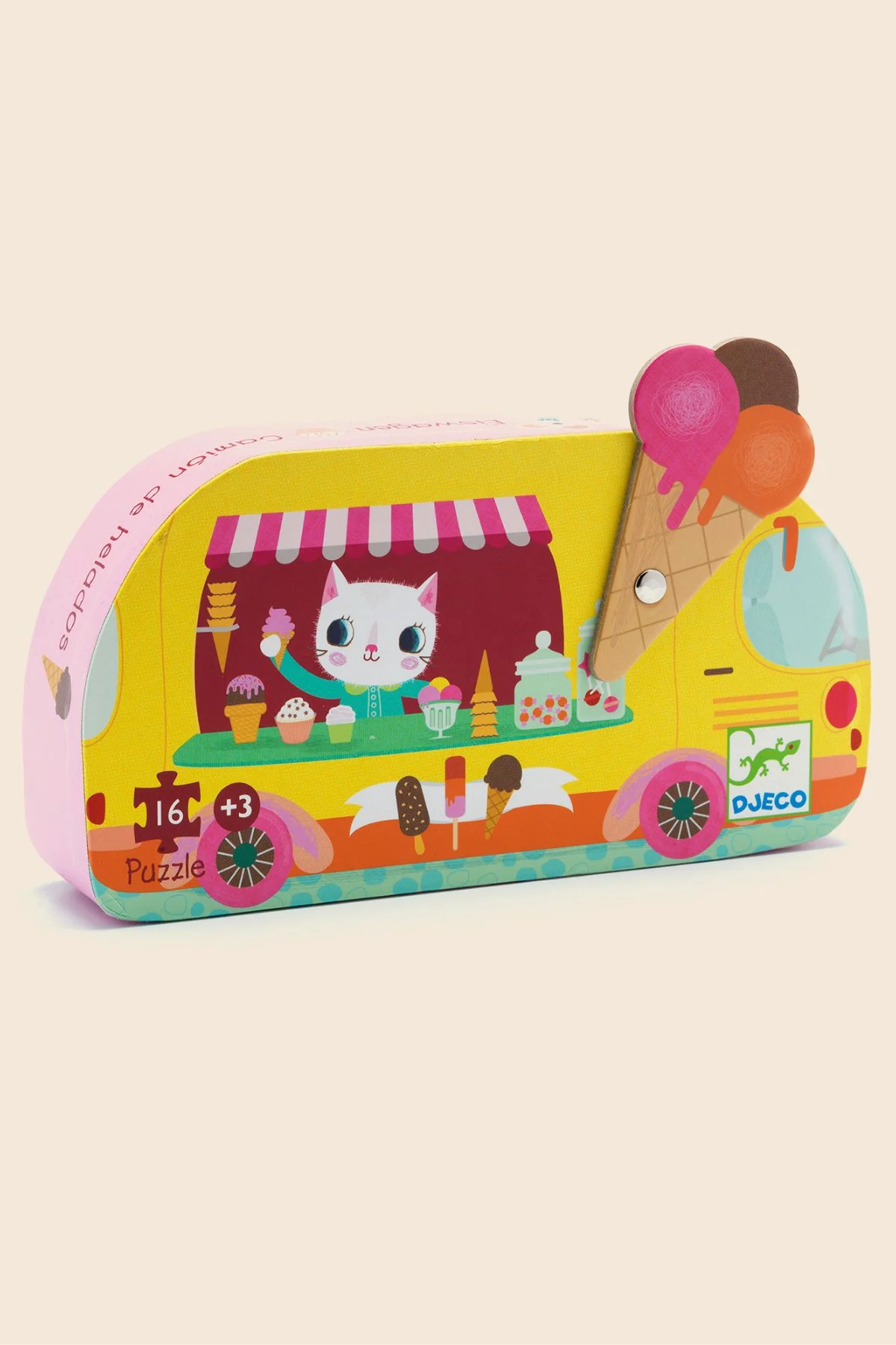 Djeco - Ice Cream Truck - 16 Piece Silhouette Puzzle