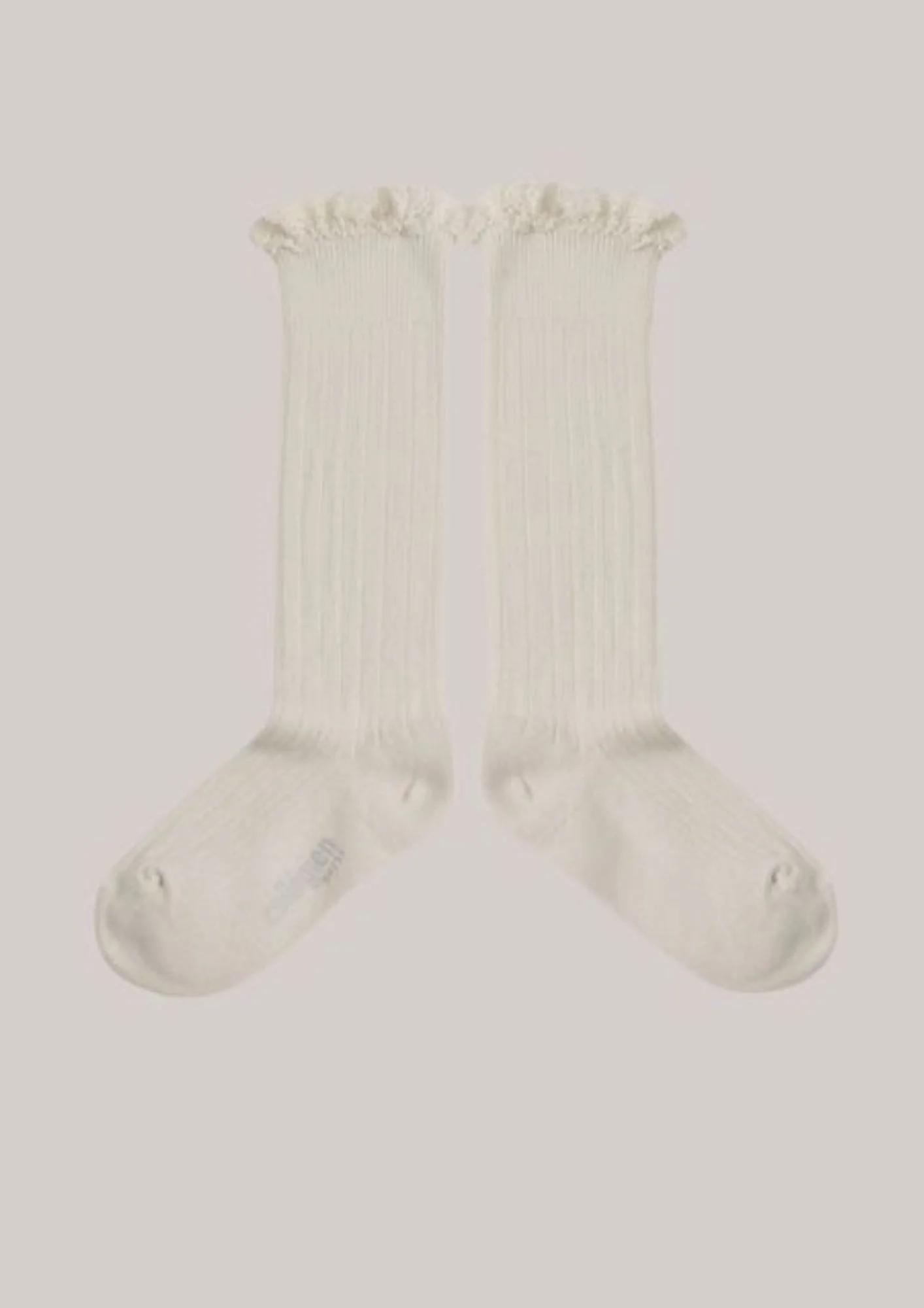 Collégien X Strawberries & Cream - Joséphine  Knee Socks with Lace - Doux Agneaux