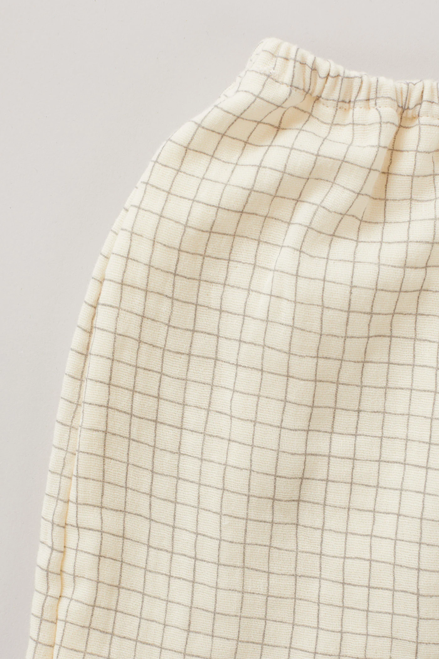 Baby Kimono Set In Cream Check - Image 7