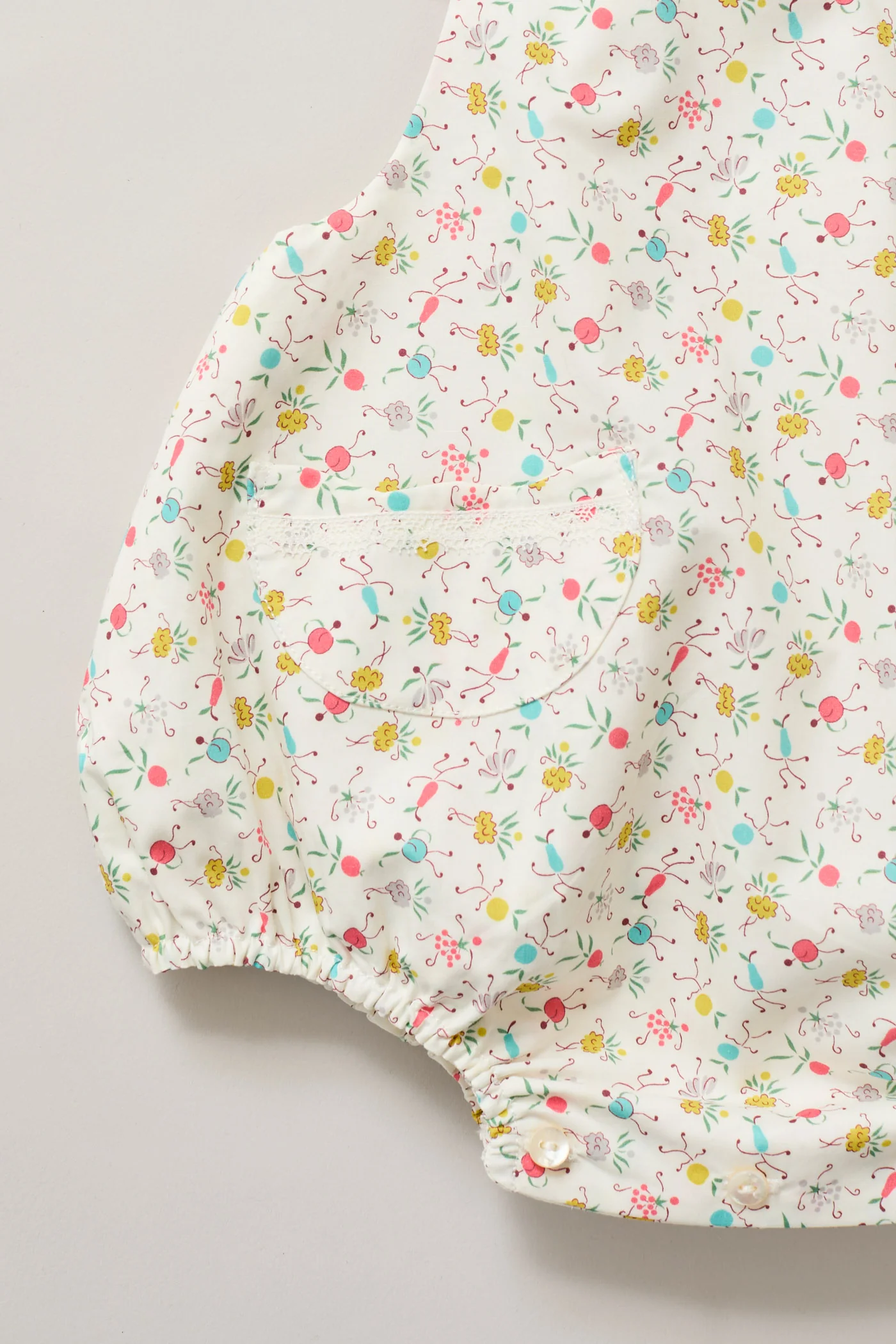 Baby Lace Pinafore in Happy Print - Image 4