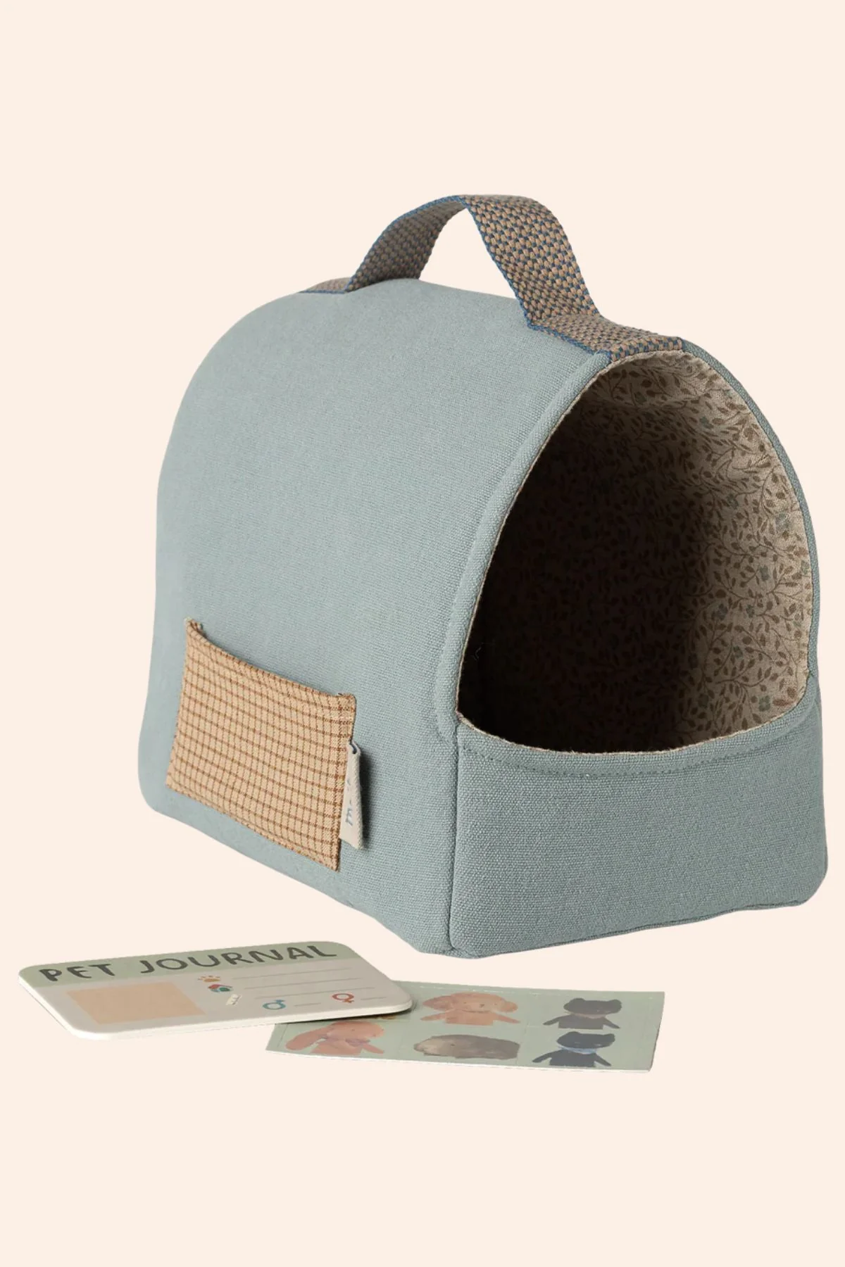Maileg - Pet carrier - Dusty blue