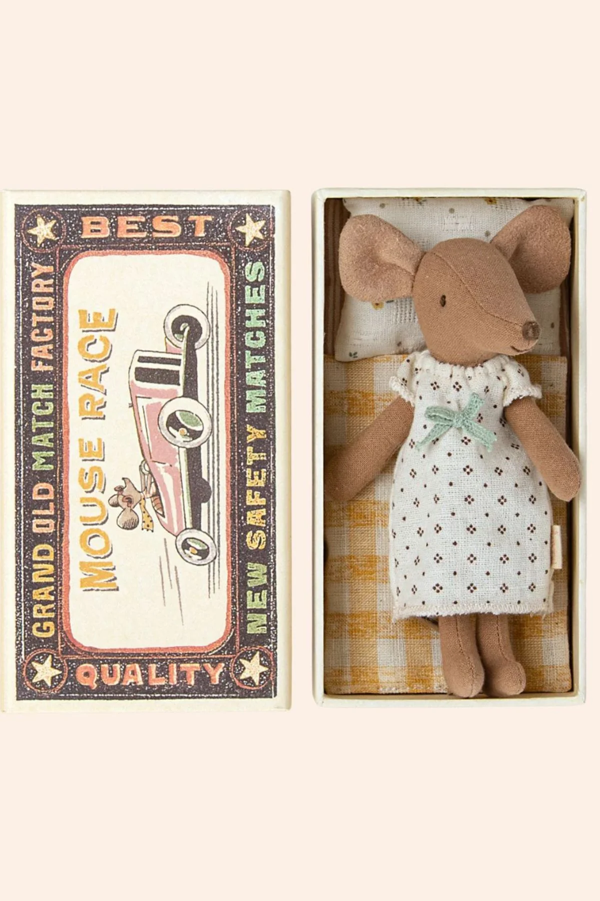 Maileg - Big Sister Mouse Matchbox - Yellow Blanket