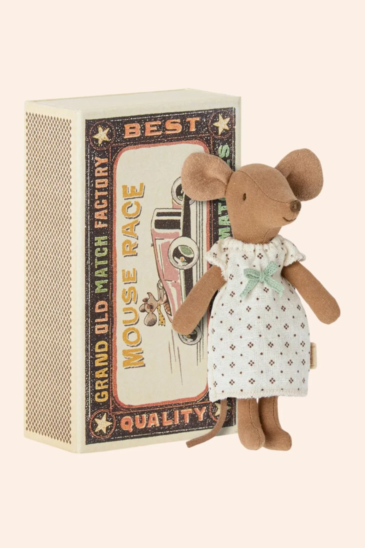 Maileg - Big Sister Mouse Matchbox - Yellow Blanket - Image 3