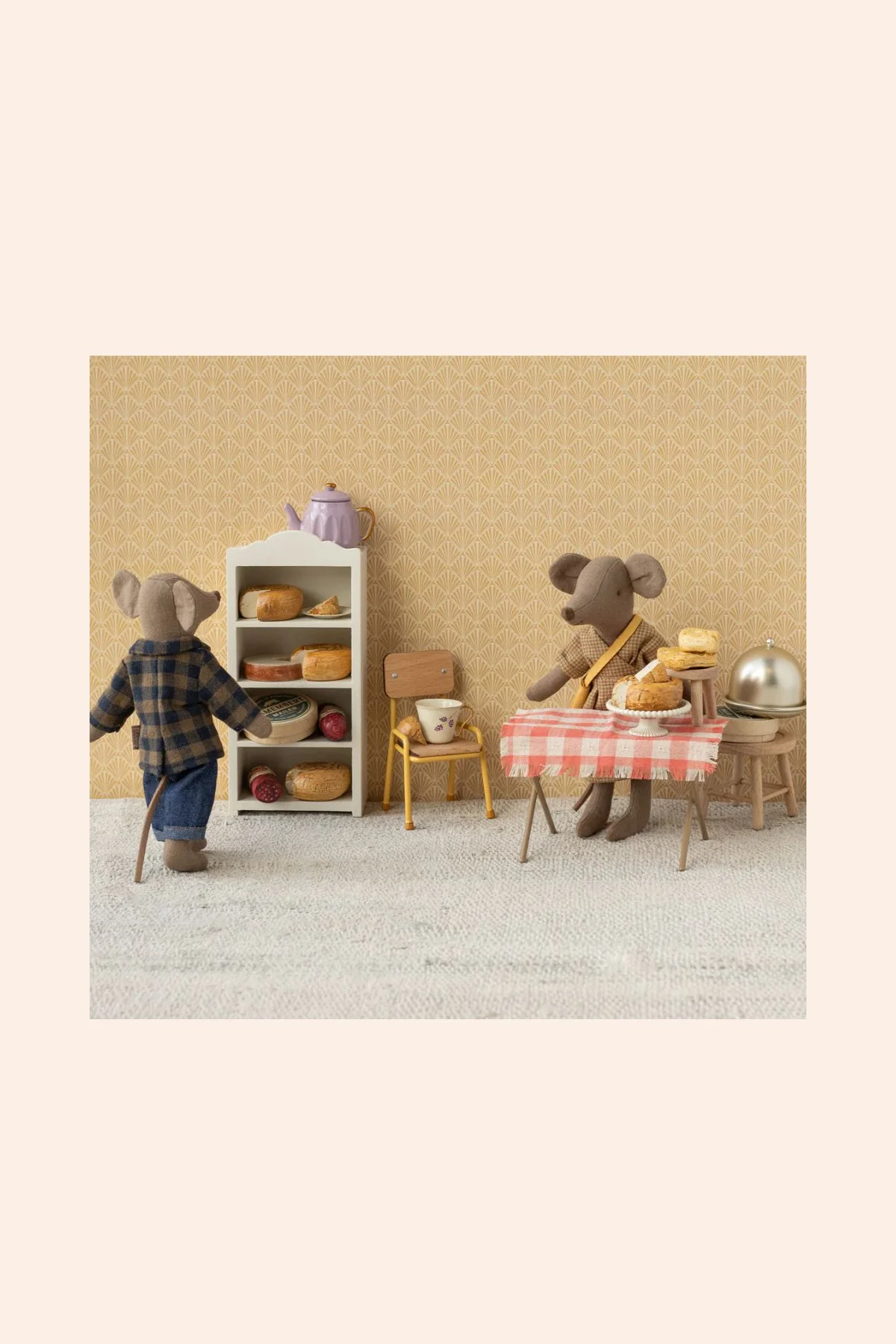 Maileg - Dad Mouse - Brown checked shirt and pants - Image 3