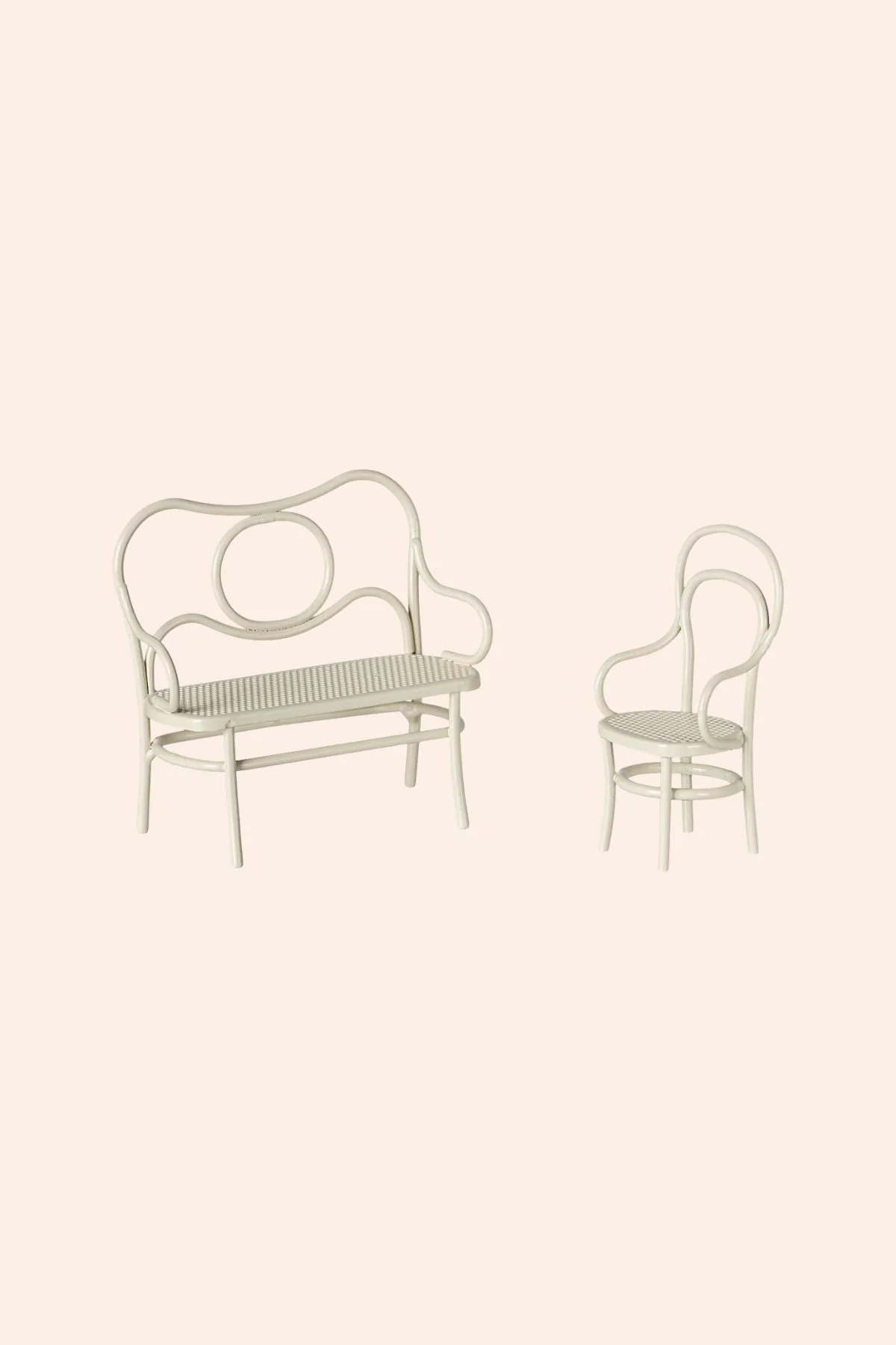 Maileg - Café  Set, Mouse, Small - Off White - Image 2
