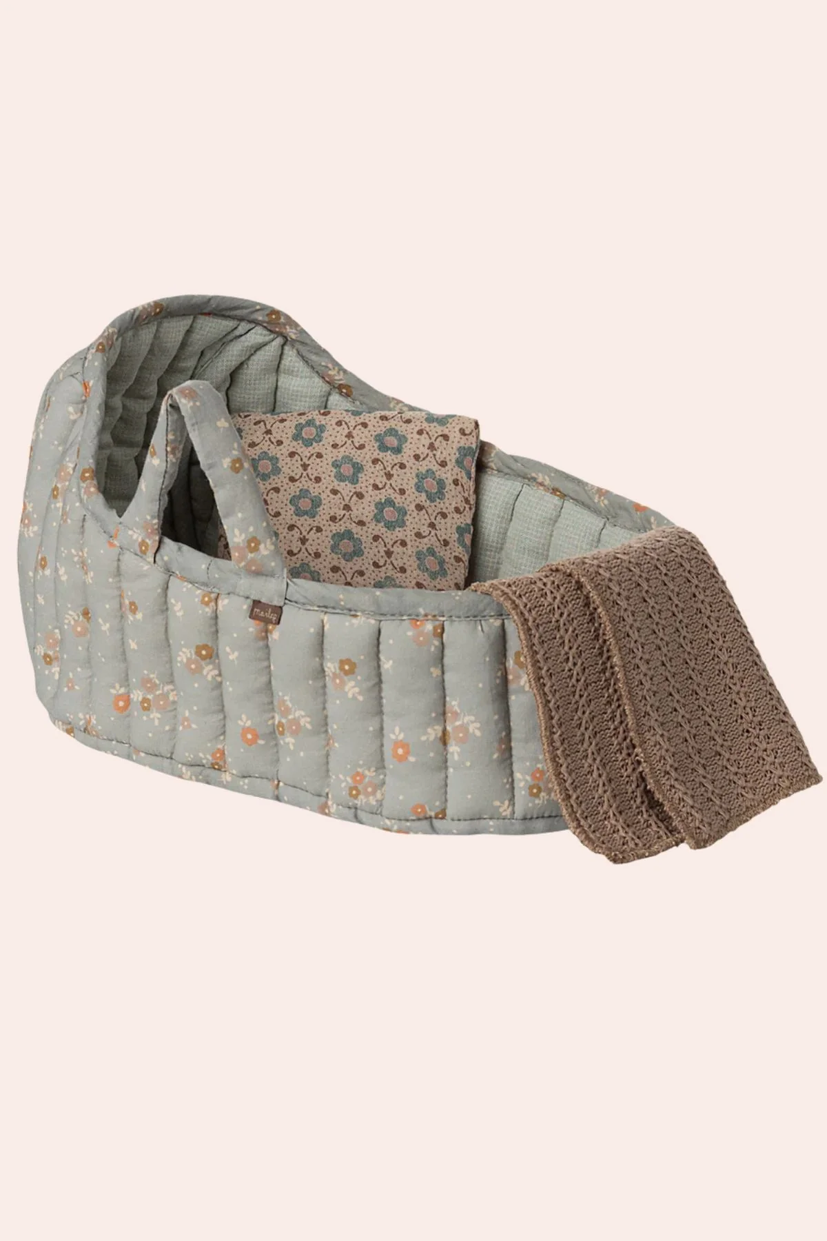Maileg - Carry Cot Large - Blue - Image 2