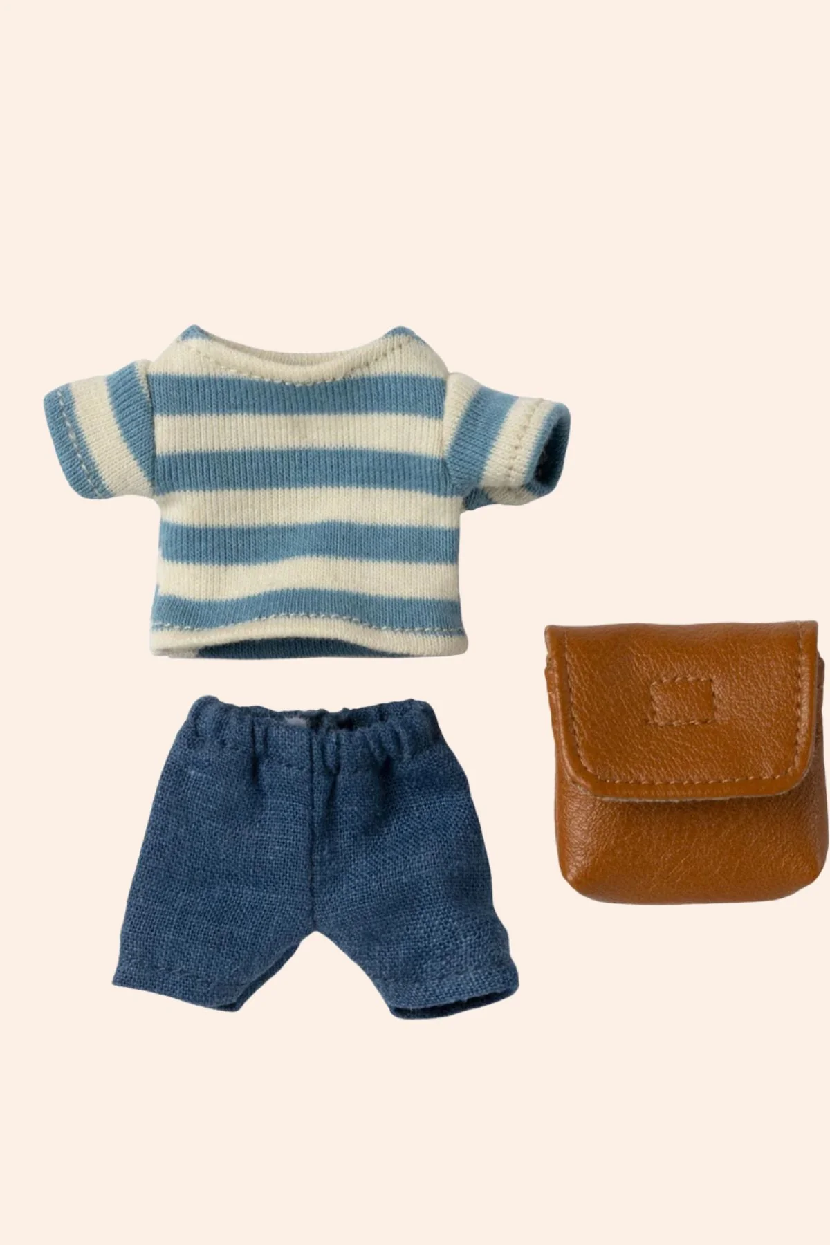 Maileg -  Clothes and Bag - Big Brother - Brown