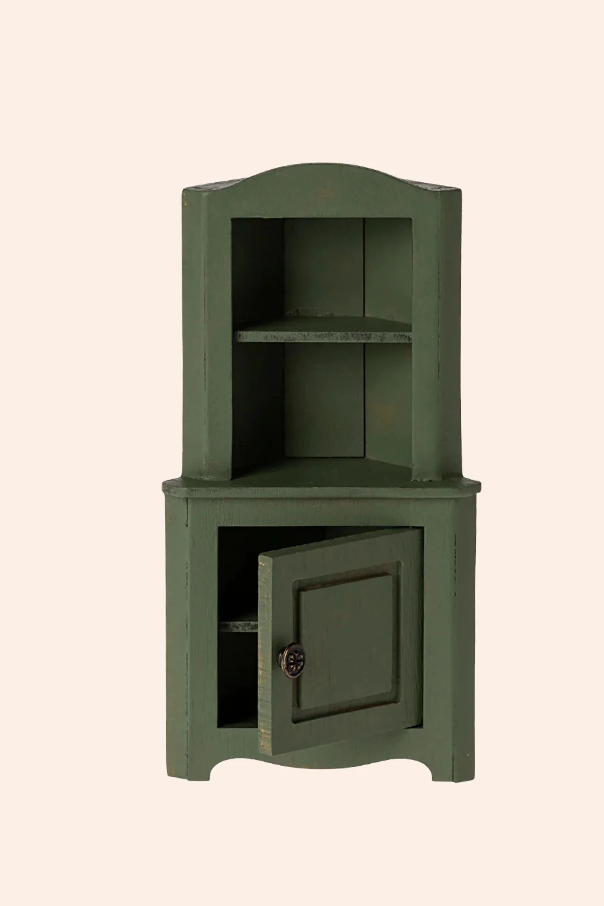 Maileg - Corner Cabinet, Mouse - Dark Green - Image 2