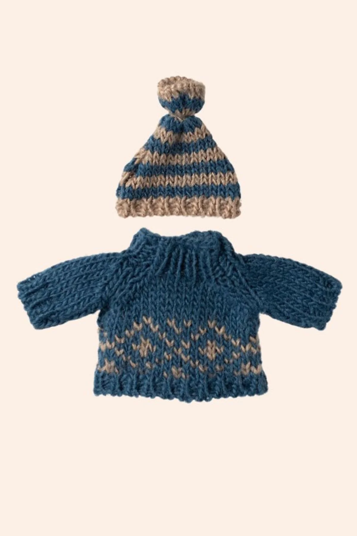 Maileg - Knitted sweater and hat, Dad mouse