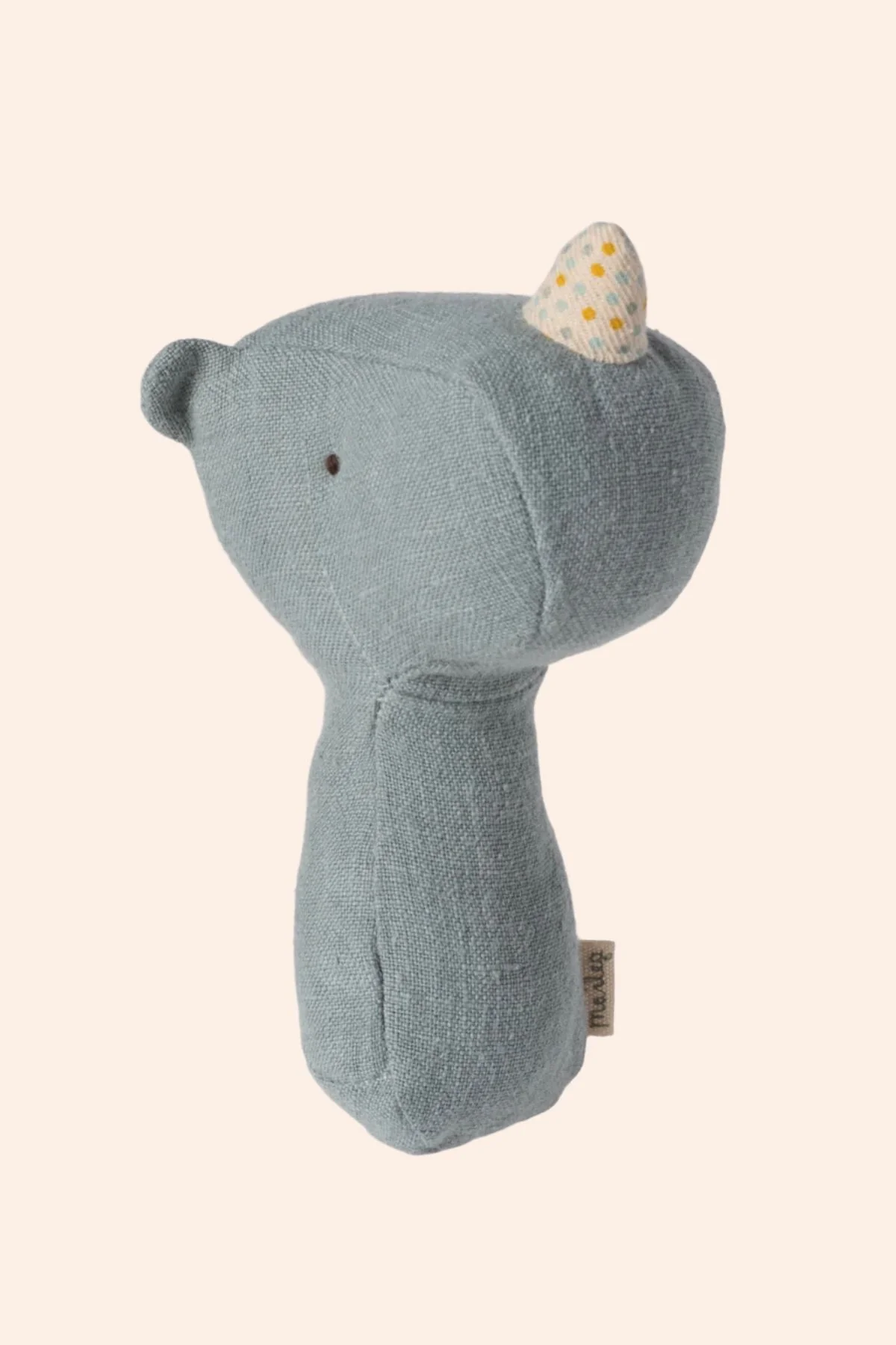 Maileg - Lullaby Friends -  Rhino Rattle - Dusty Blue