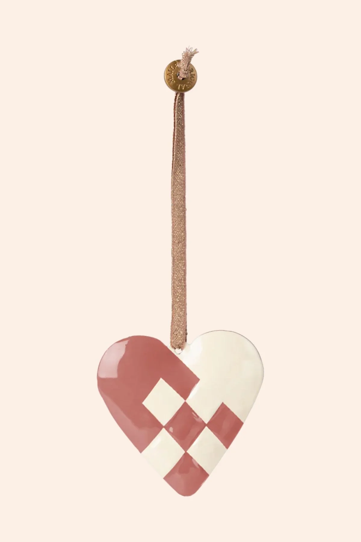 Maileg - Metal ornament - Braided Heart - Light Purple