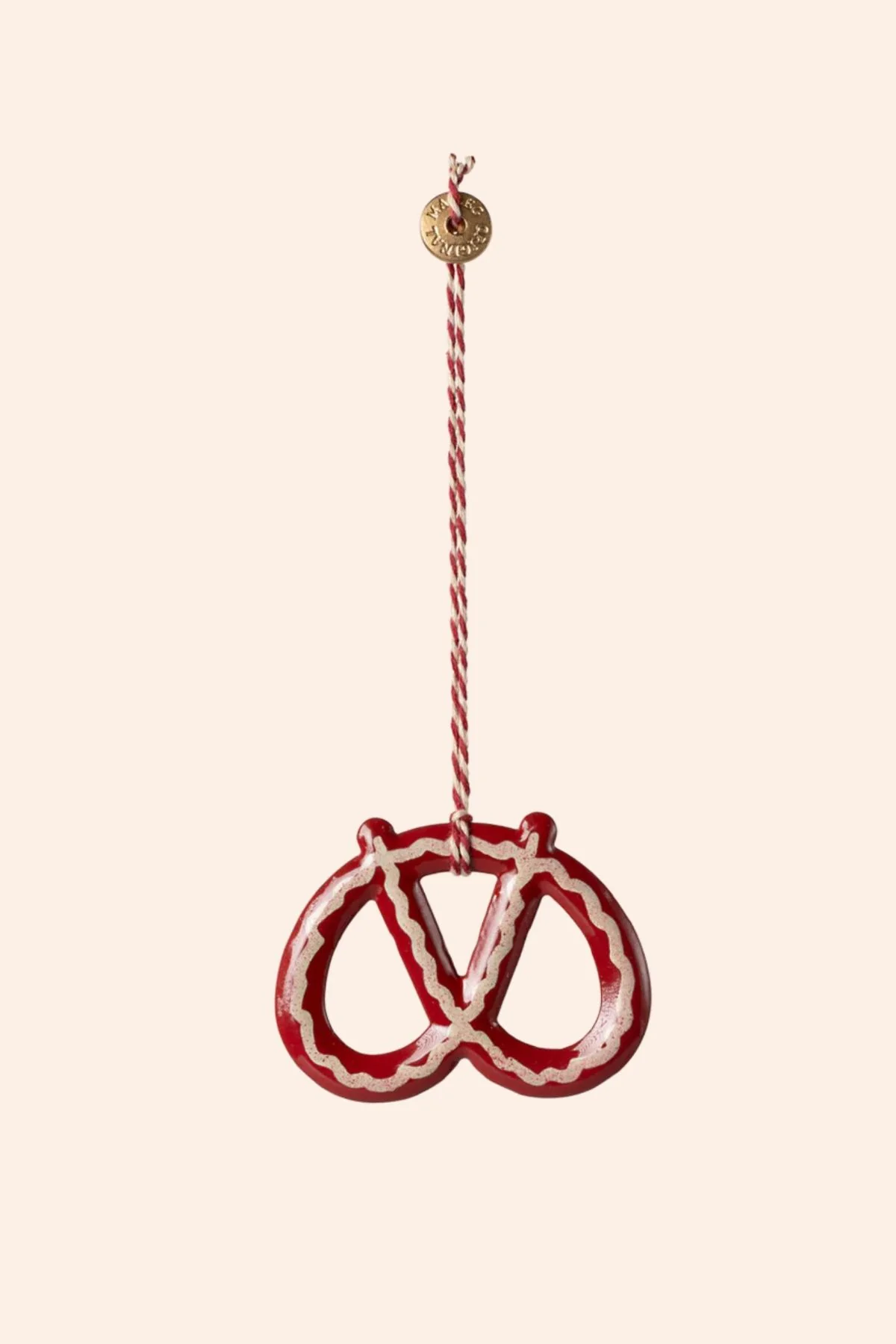 Maileg - Metal Ornament - Pretzel - Stripe