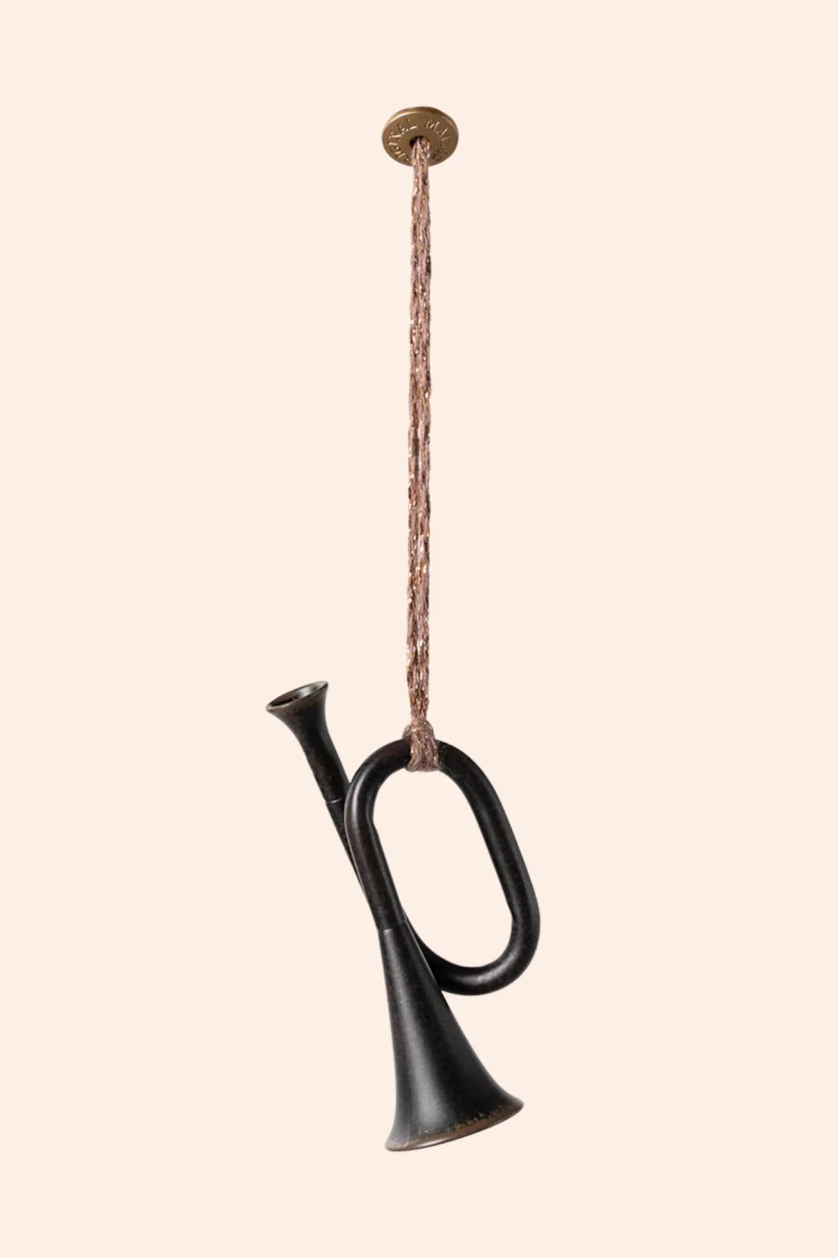 Maileg - Metal Ornament, Trumpet - Anthracite