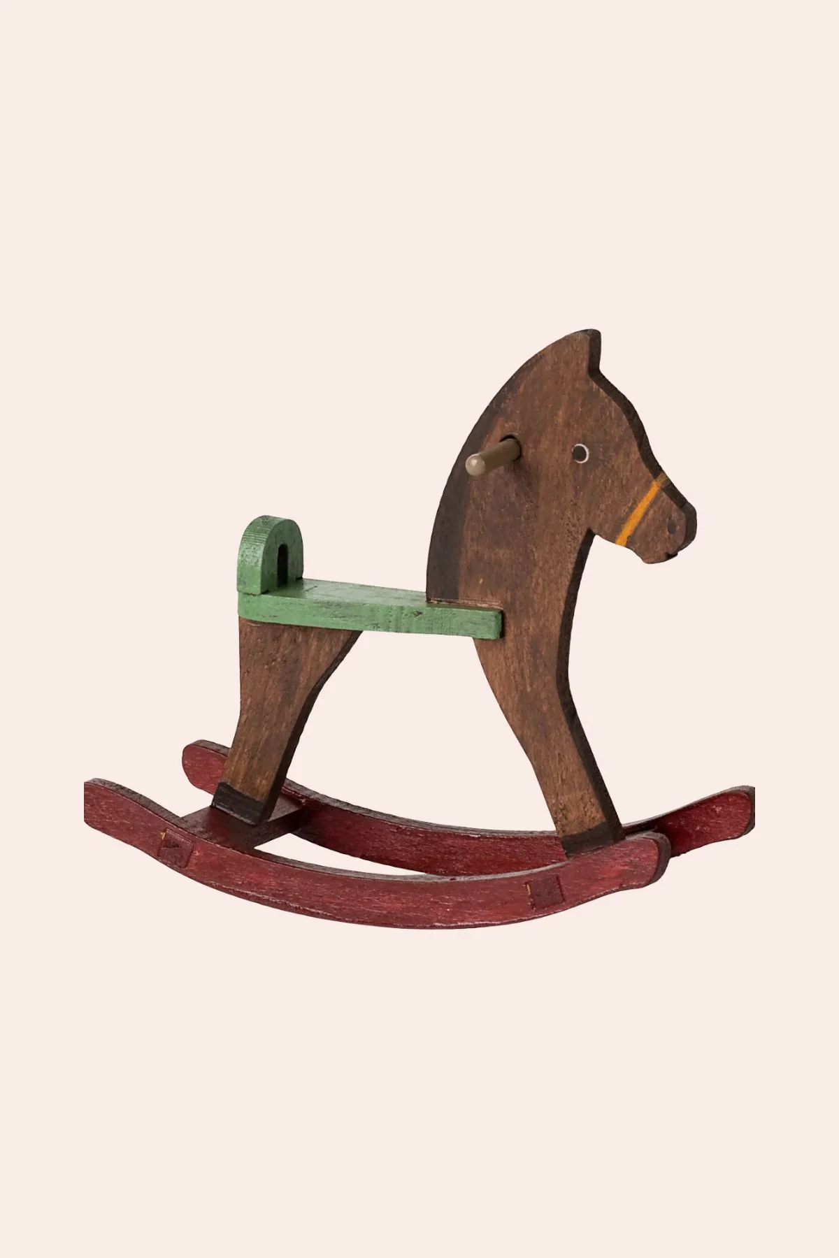 Maileg -  Rocking Horse, Mouse - Dark Brown