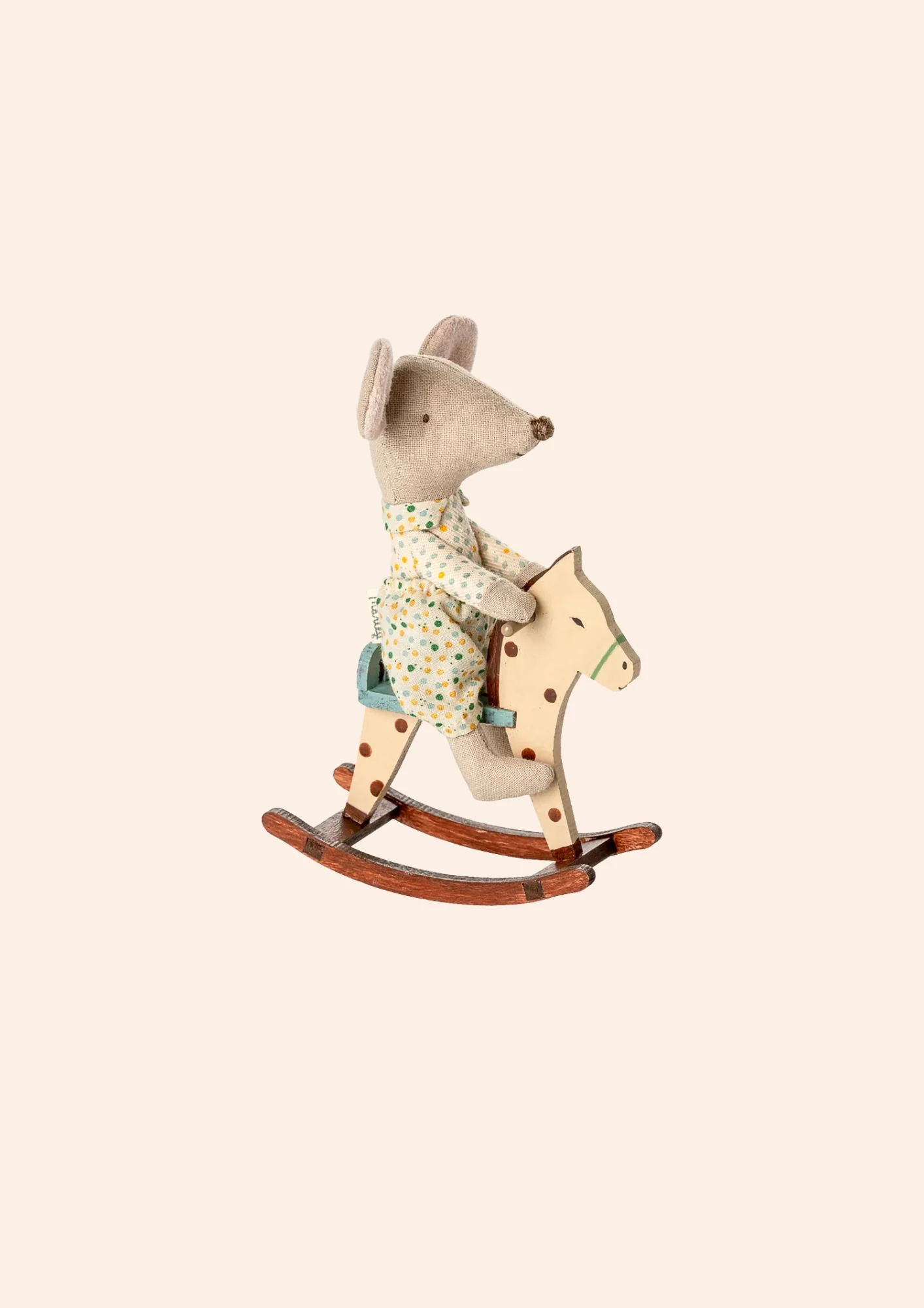 Maileg - Rocking Horse - Mouse - Spotted - Image 3