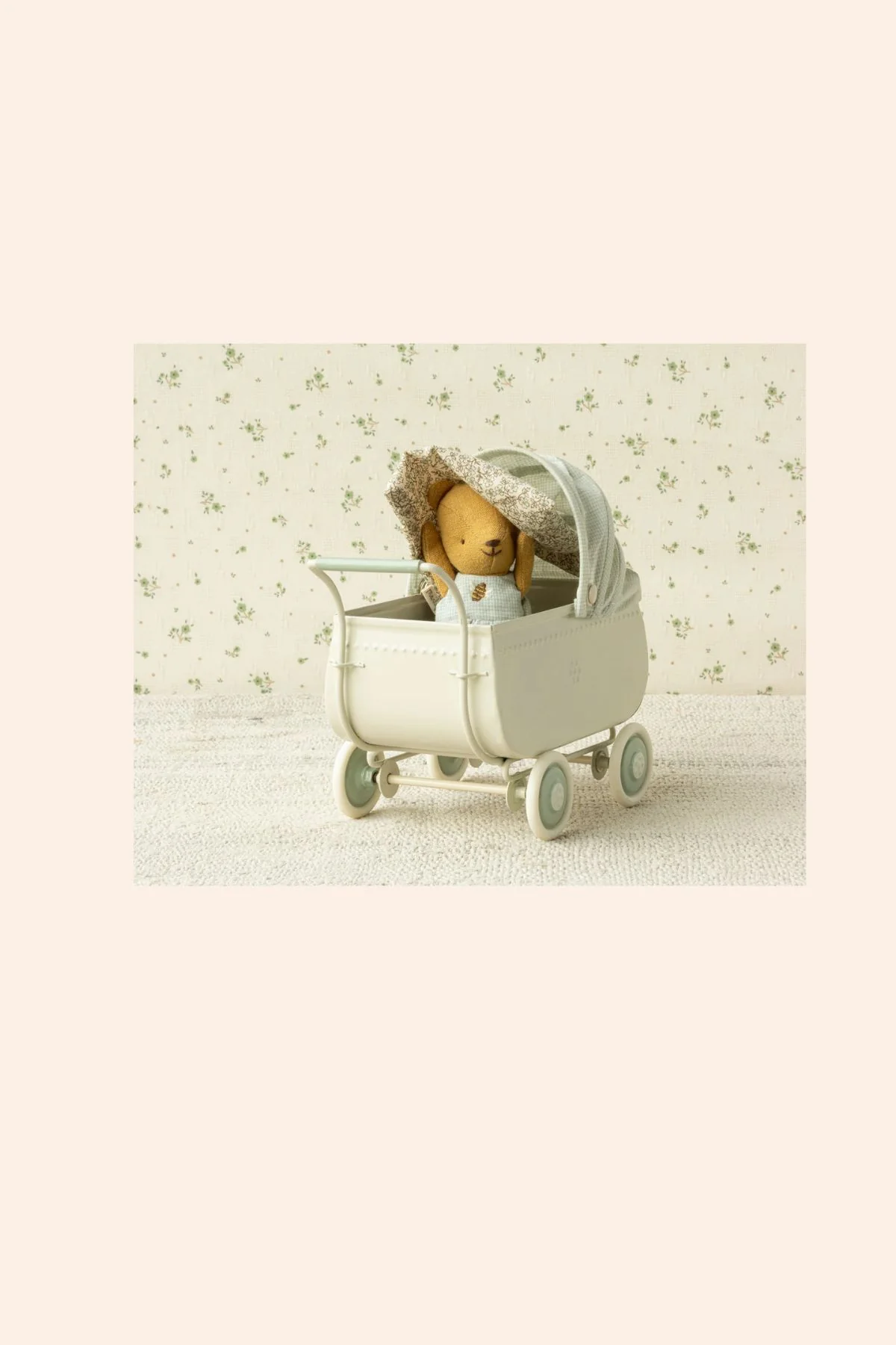 Maileg - Pram Micro, Blue - Image 2