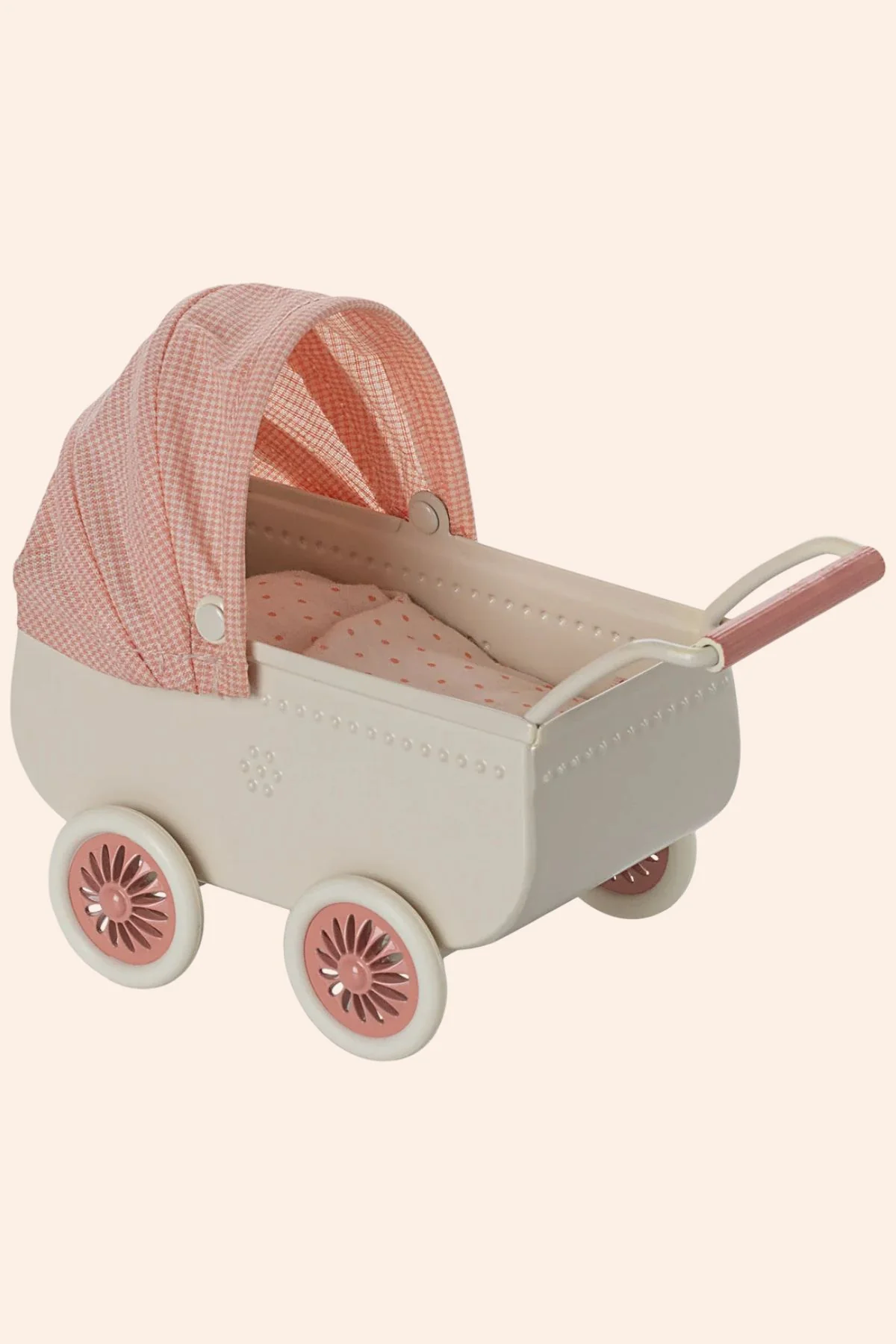 Maileg - Pram - Mouse - Coral