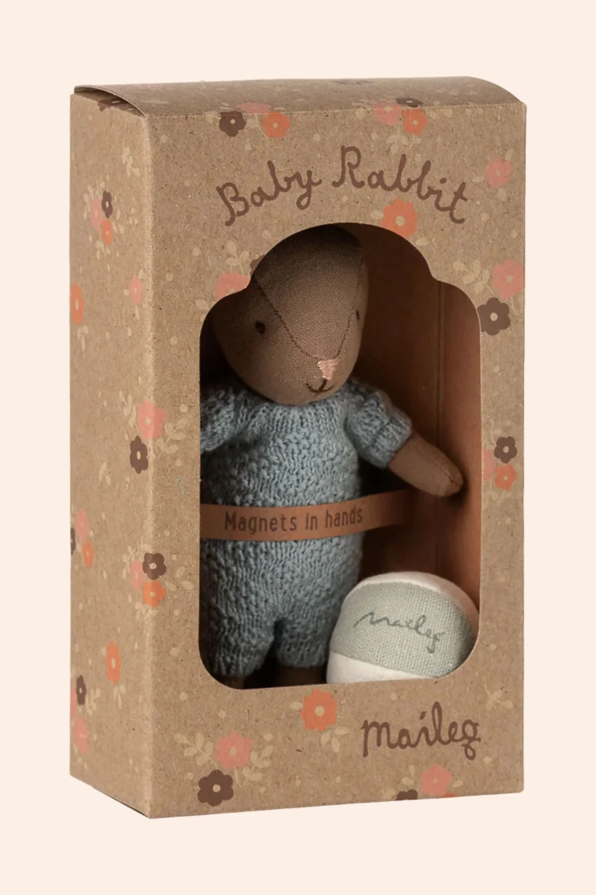 Maileg - Rabbit set, Micro - Brown - Blue
