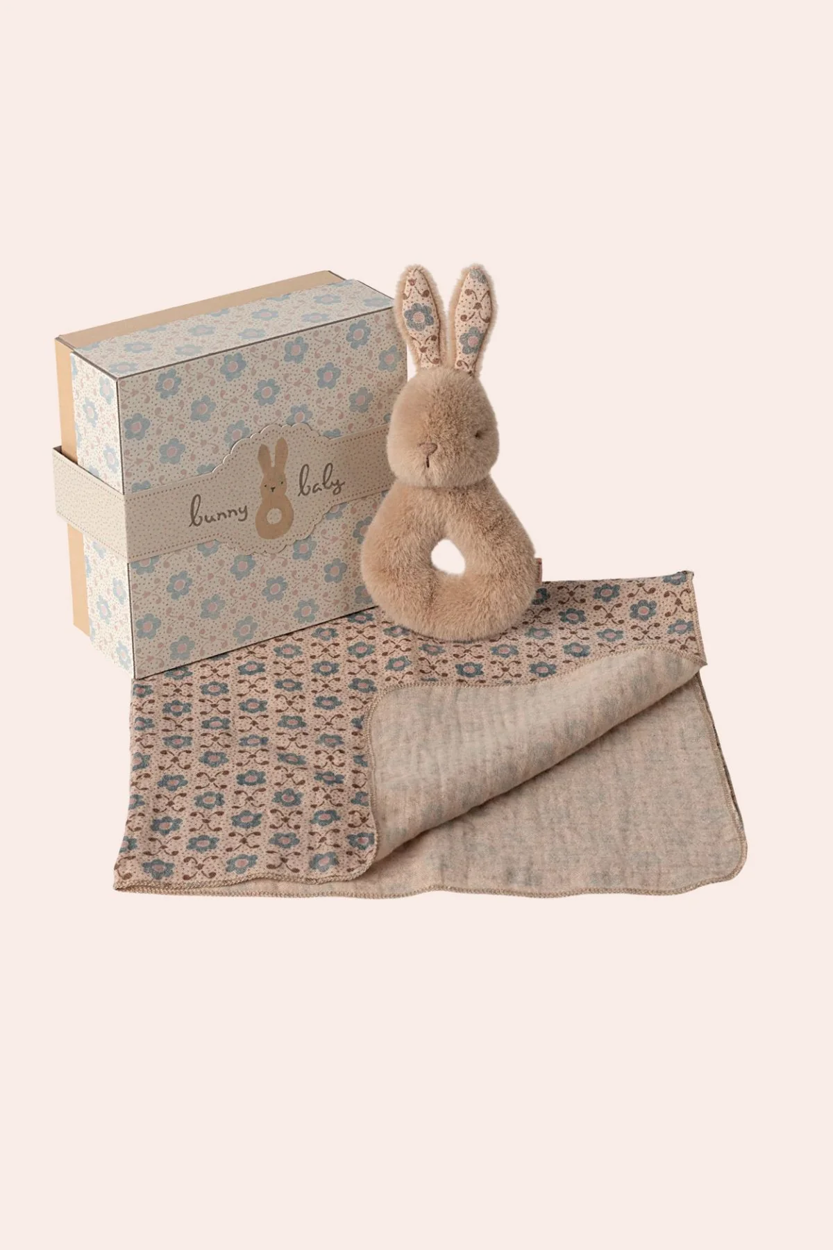 Maileg - Rabbit Rattle Set - Cream Peach - Image 2