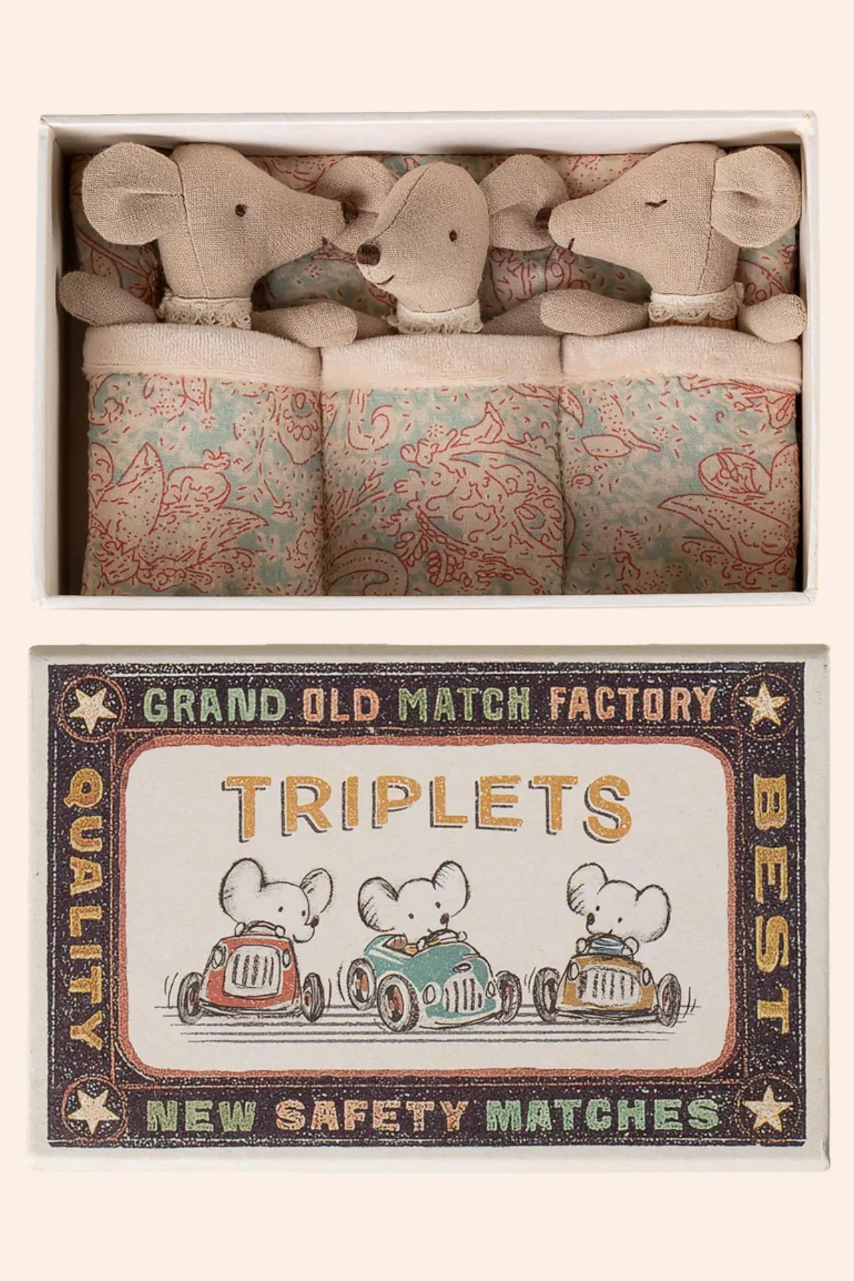 Maileg  Triplets, Baby mice in matchbox - Checker - Image 2