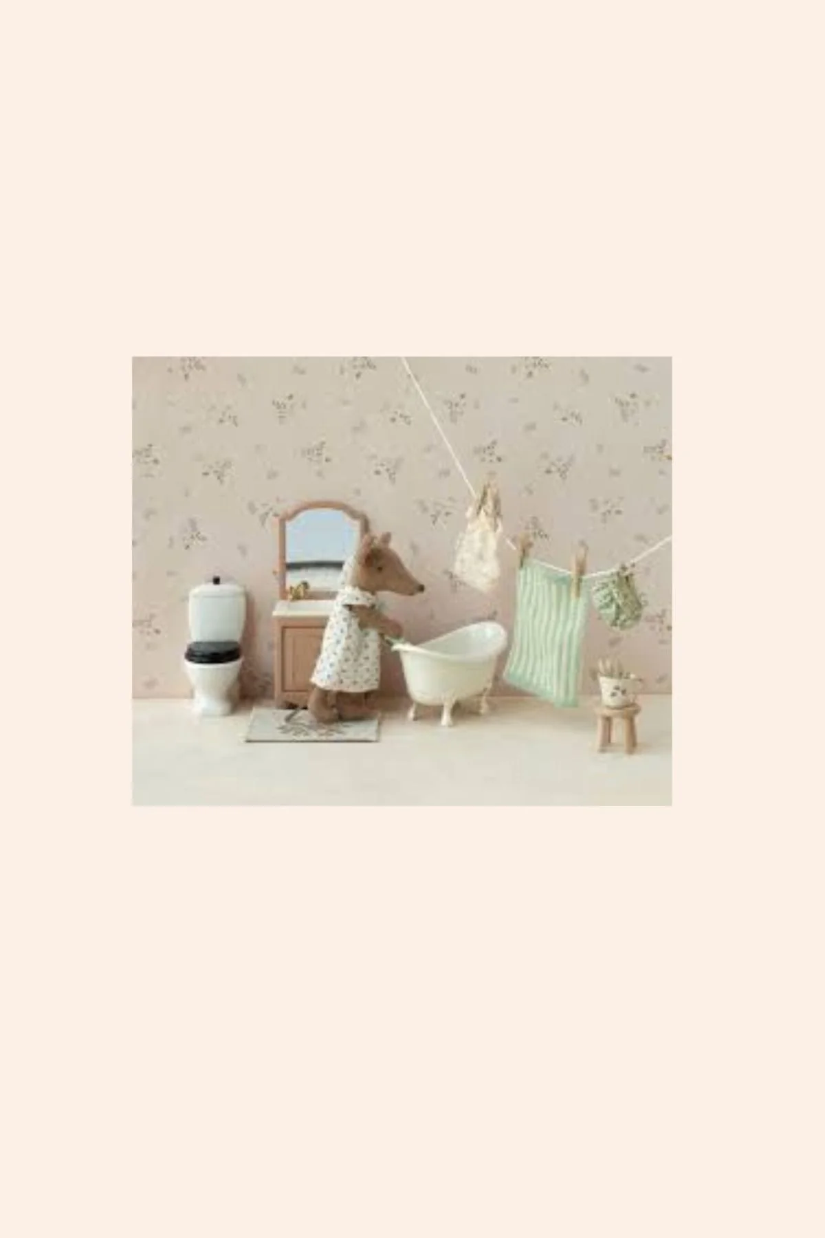 Maileg - Mouse Rug - Small - Flowers - Image 2