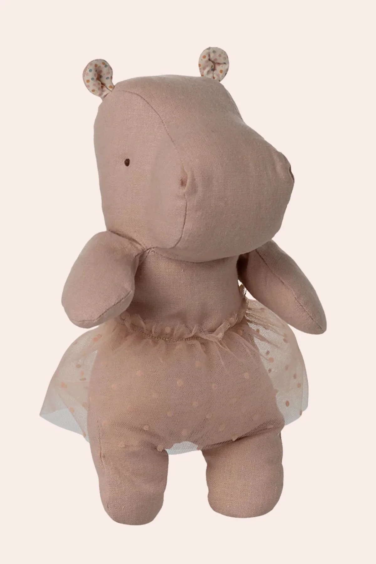 Maileg - Safari Friends - Small Hippo with Skirt  - Soft Rose
