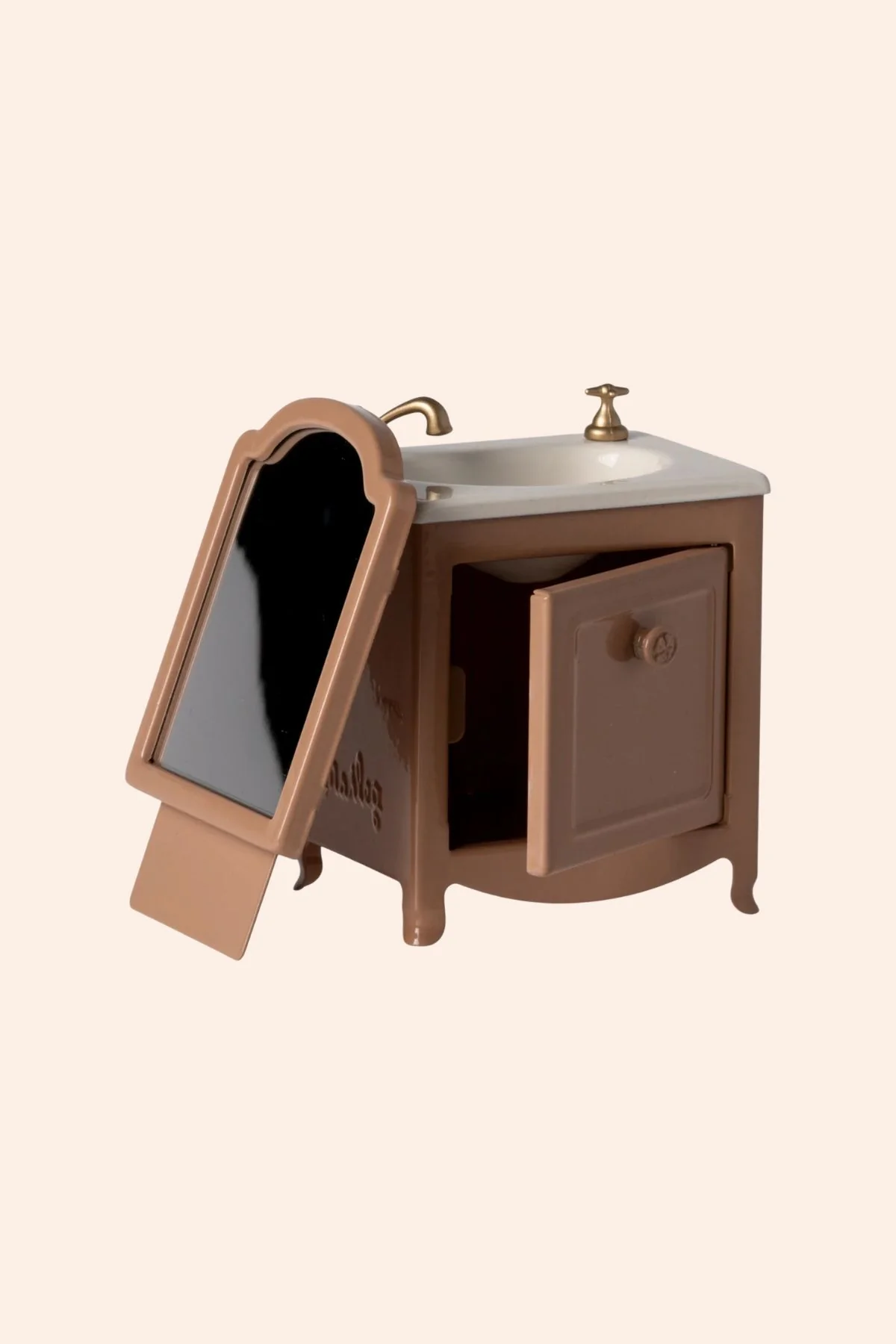 Maileg - Mouse - Sink Dresser Mirror - Dark Powder - Image 3