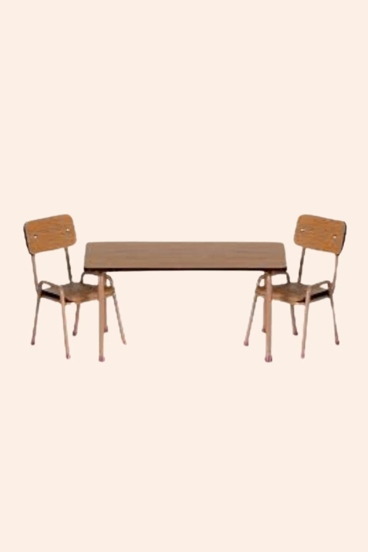 Maileg - Table and Chair set, Mouse - Dark Powder
