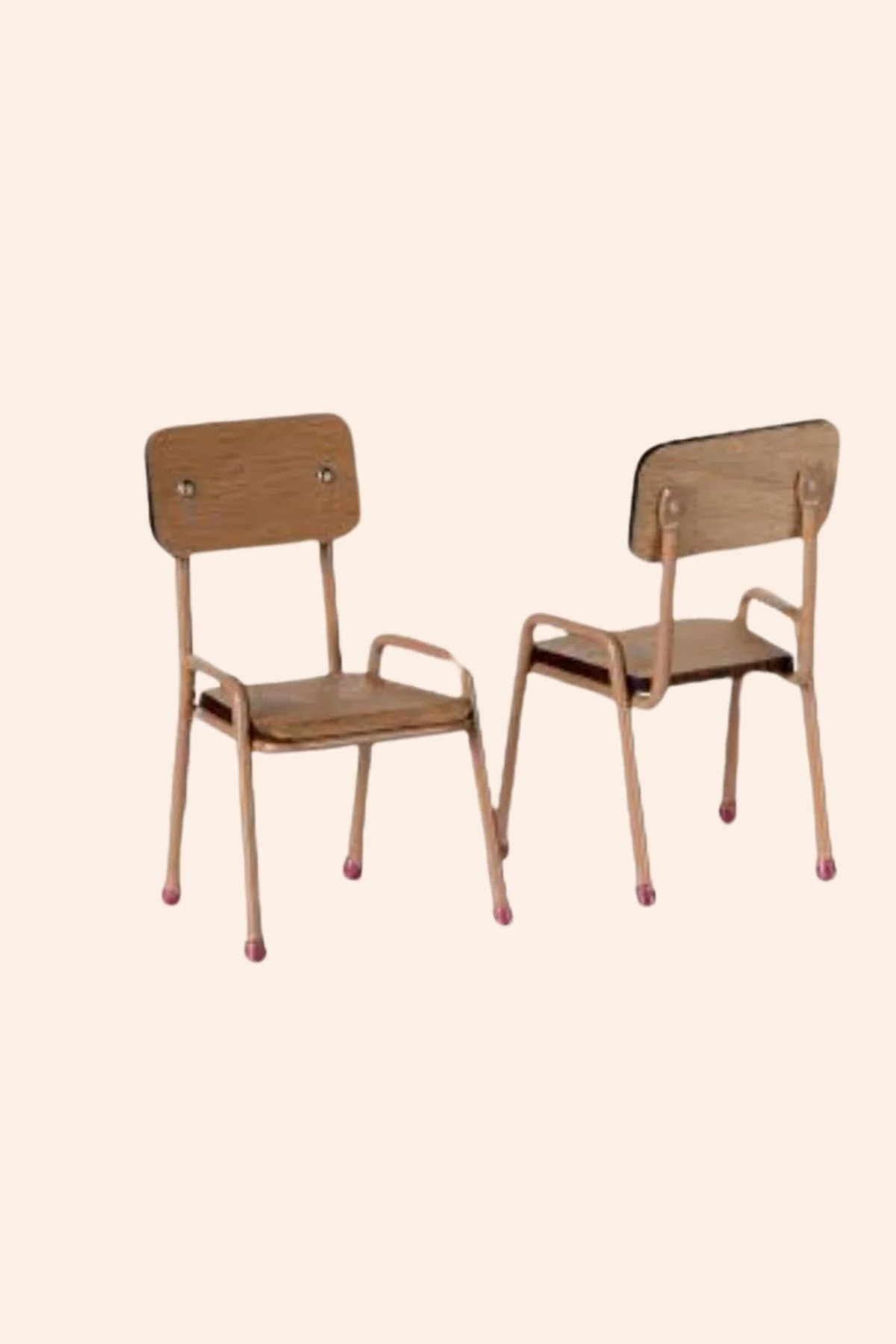 Maileg - Table and Chair set, Mouse - Dark Powder - Image 2