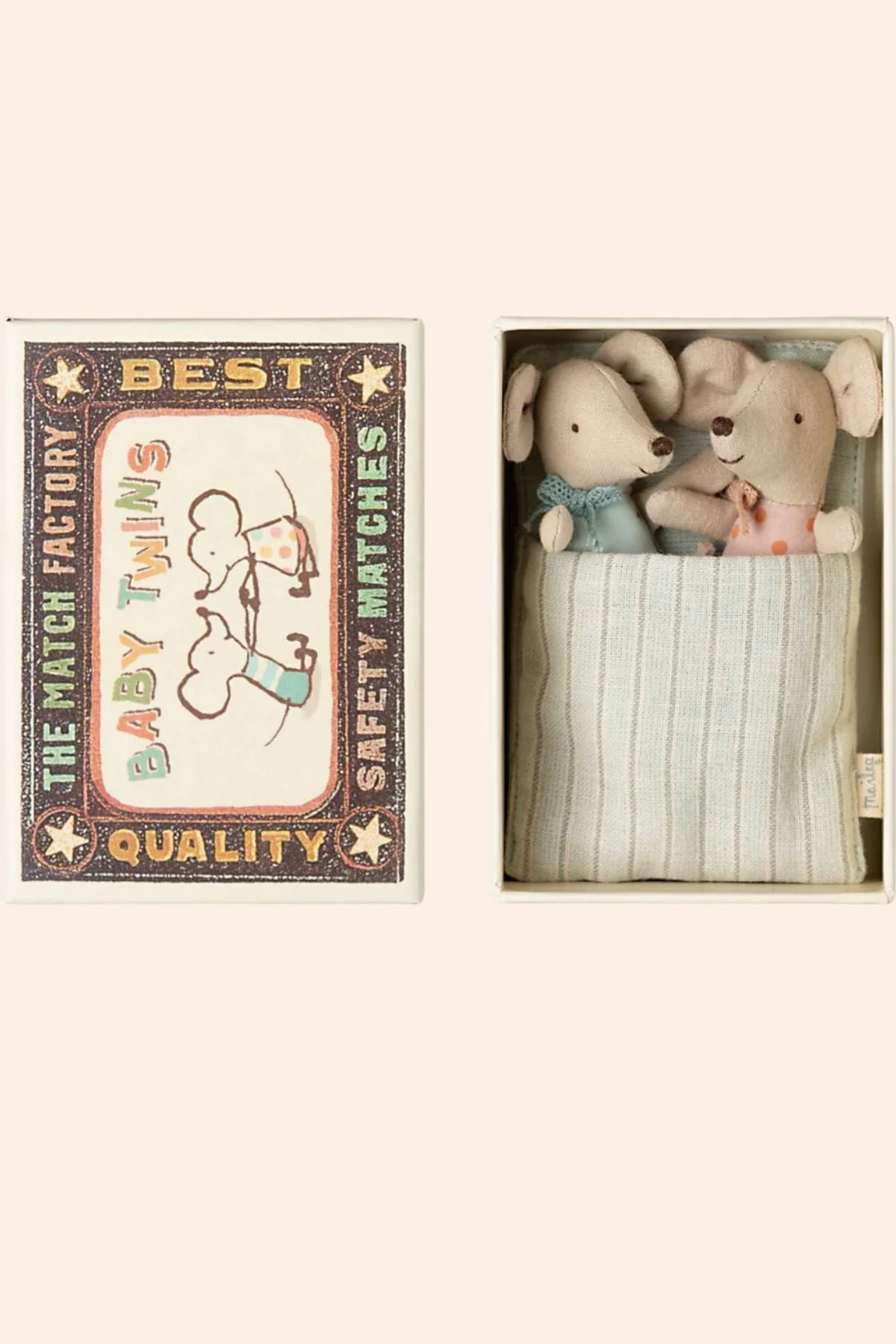 Maileg Twins - Baby Mice in Matchbox