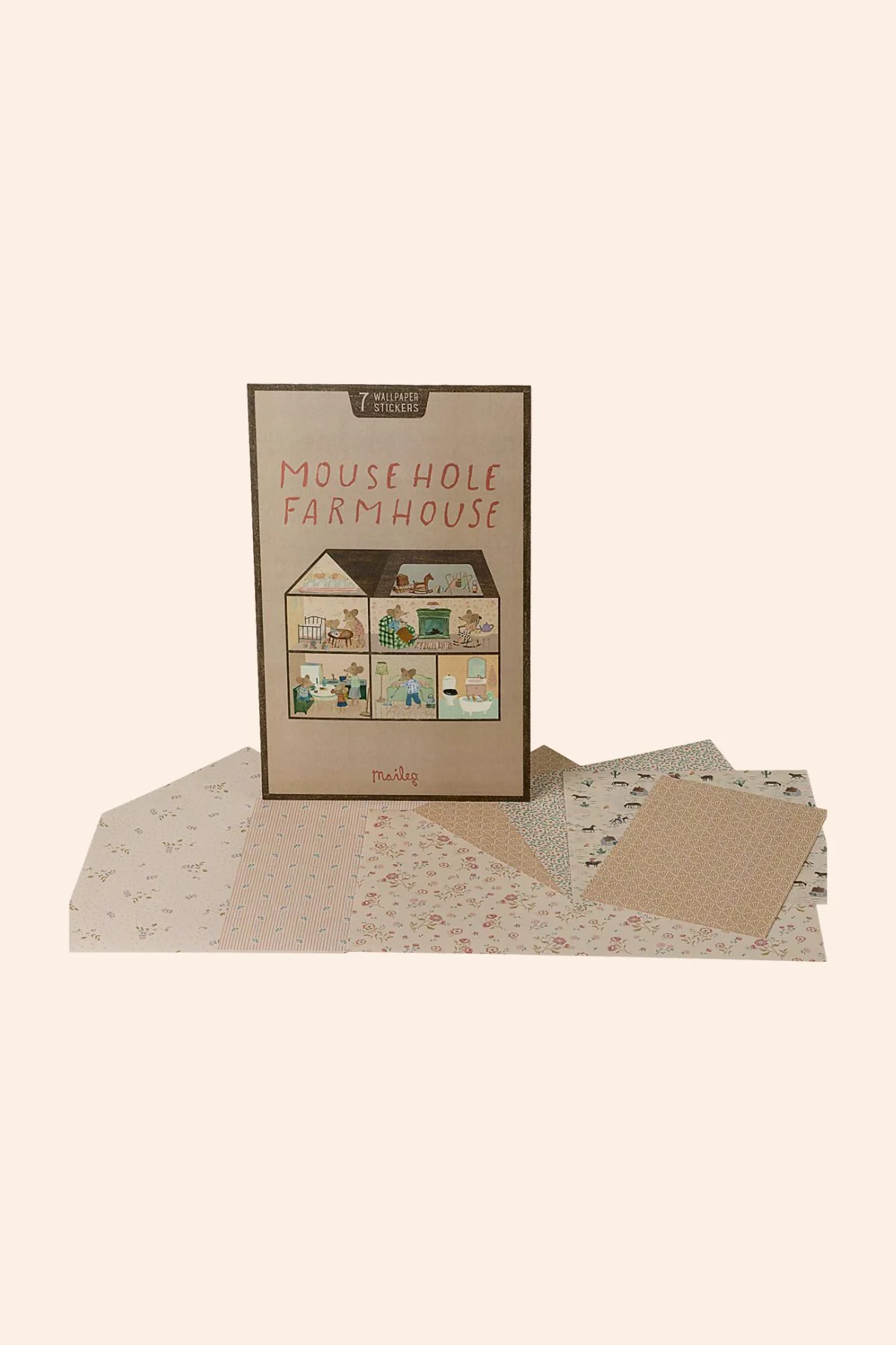 Maileg - Wallpaper - Mouse hole Farmhouse