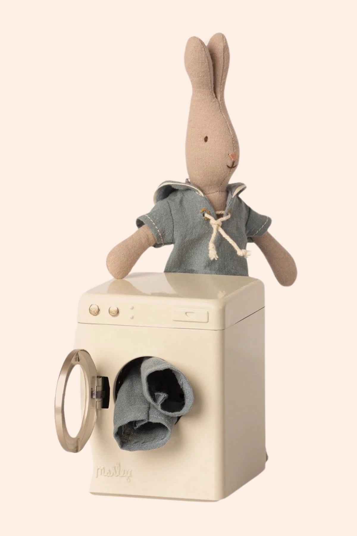 Maileg - Washing Machine - Mouse - Off white