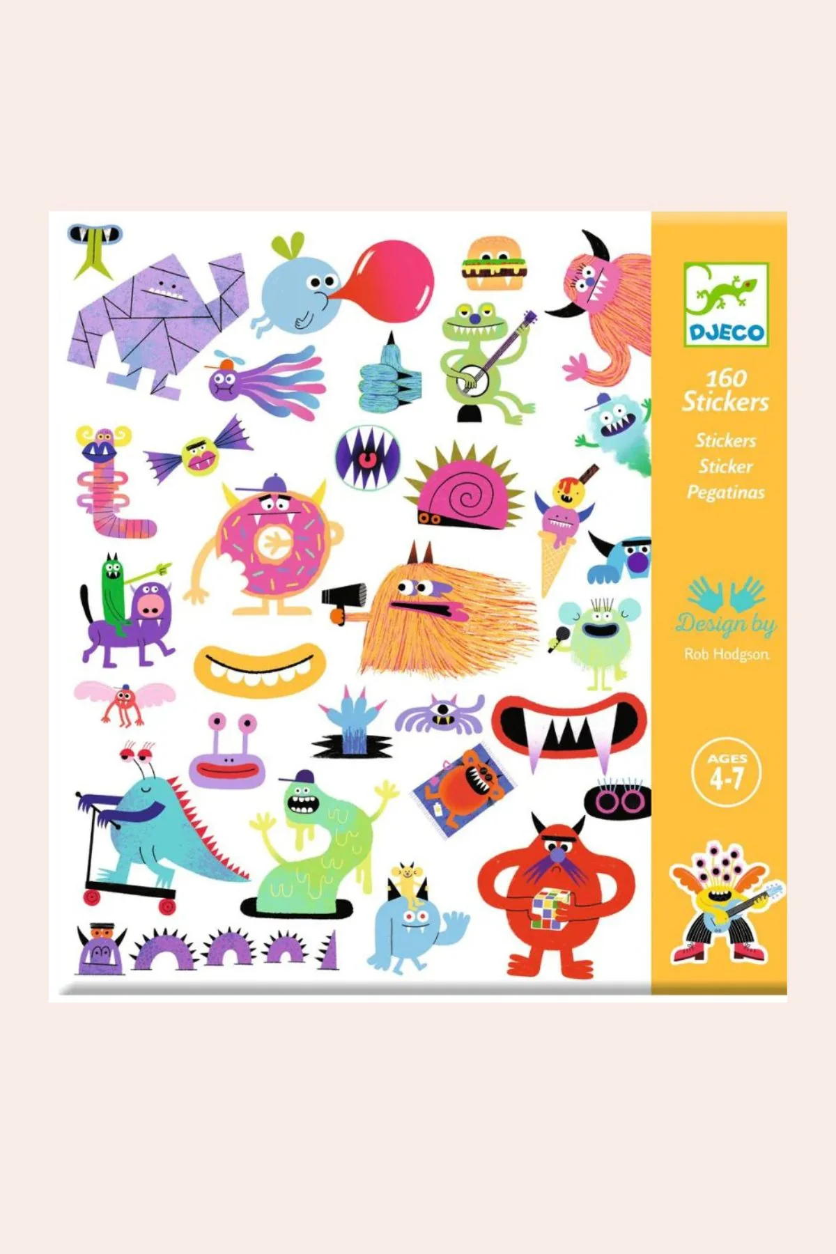 Djeco - 160 Stickers -  Monsters