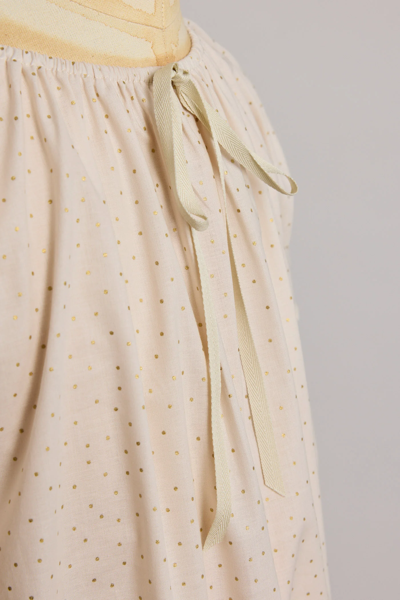 Moon Night Dress In Beige Gold Dots - Image 4