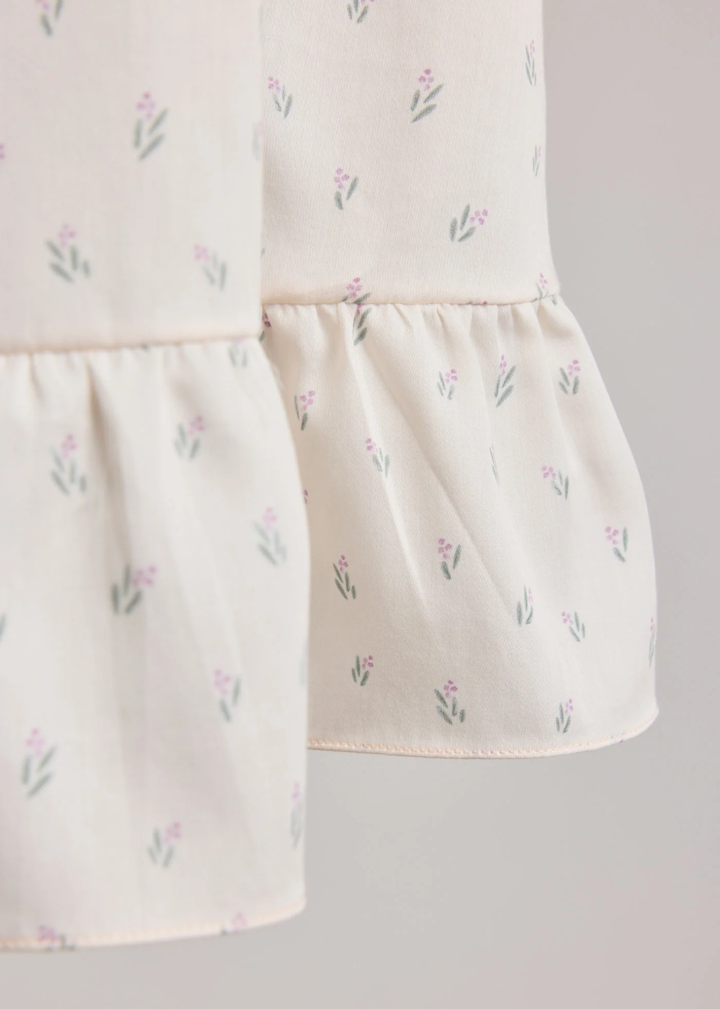 Moon Night Dress In Beige Pink Flower - Image 10