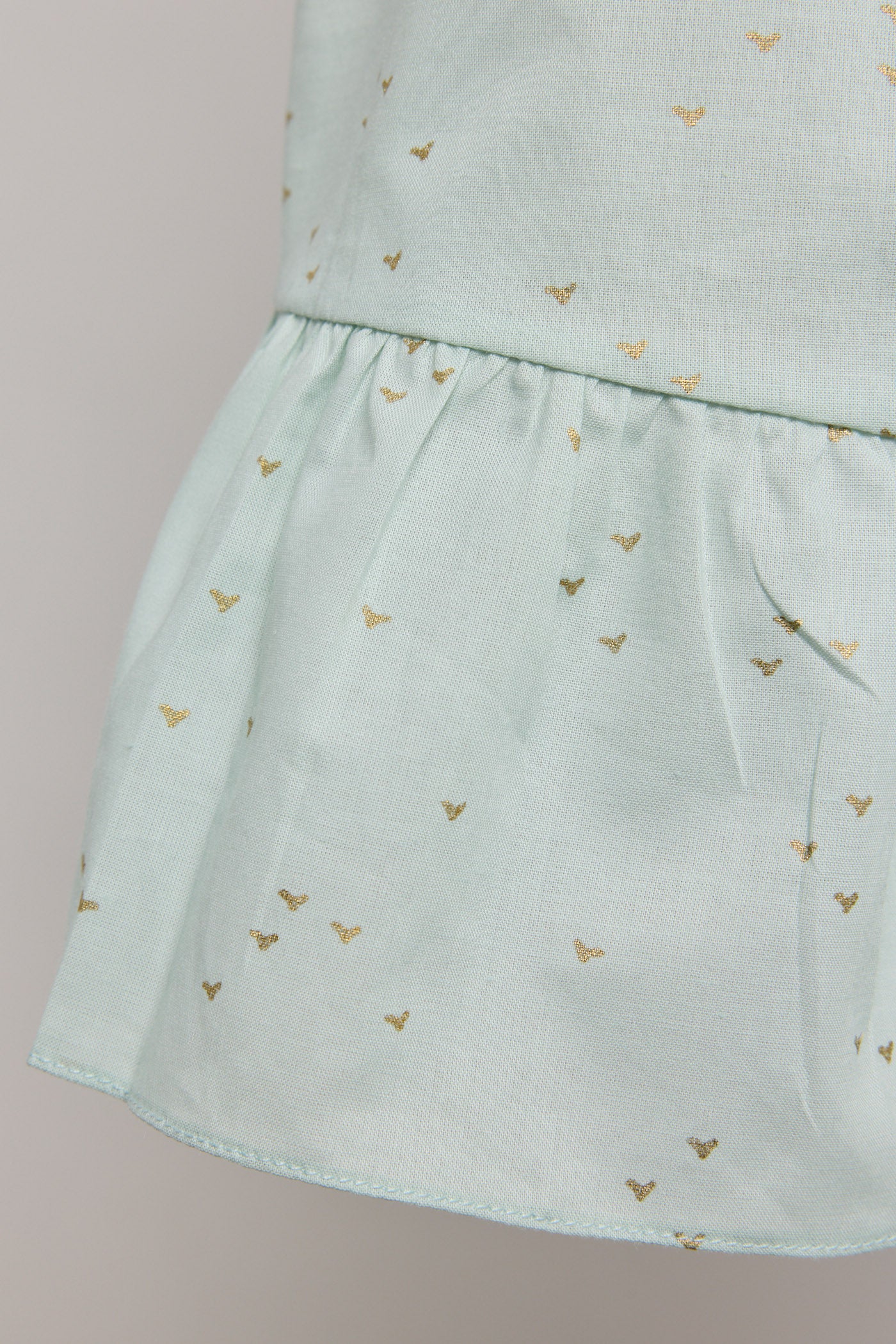 Moon Night Dress In Mint Gold Hearts - Image 6