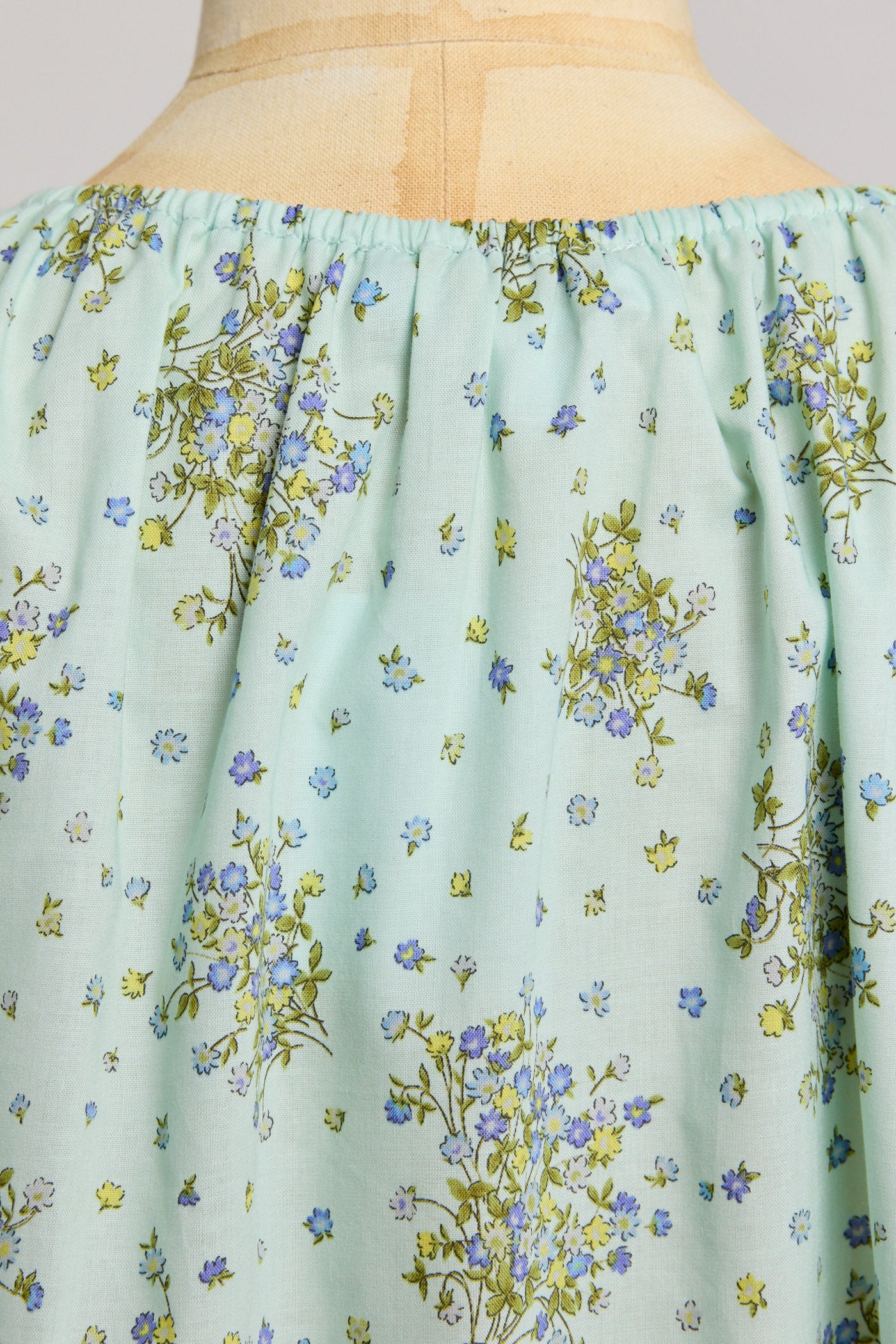 Moon Night Dress In Mint Wild Flowers - Image 8