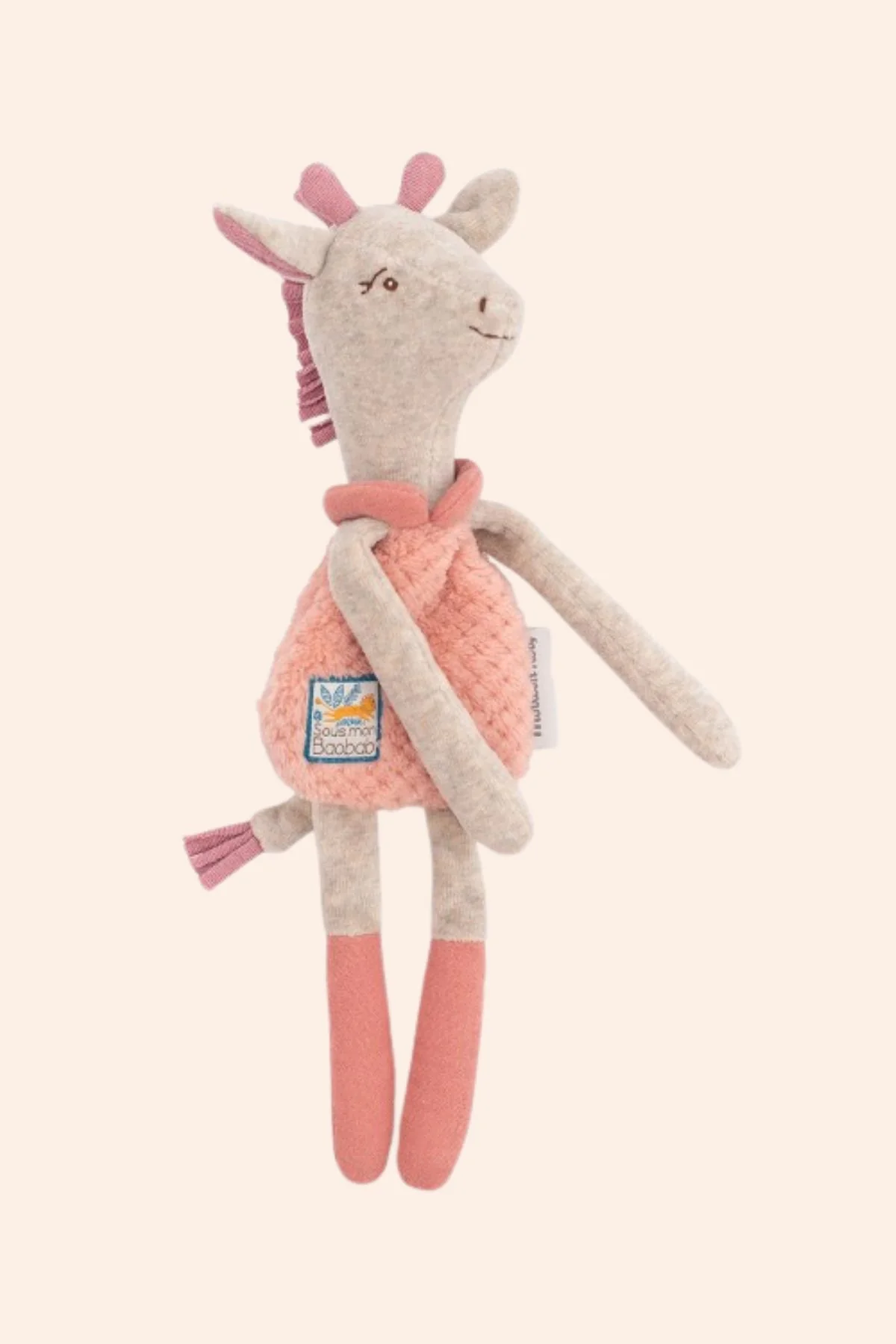 Moulin Roty -  Sous mon Baobab - Giraffe Rattle Comforter - Image 2