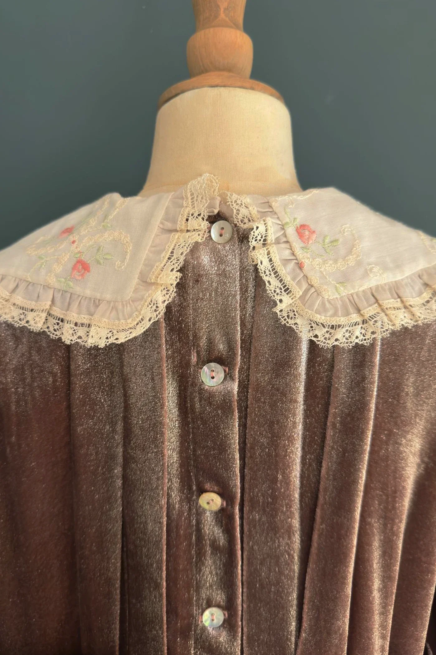 Piano Dress - Pink Velvet - Image 5