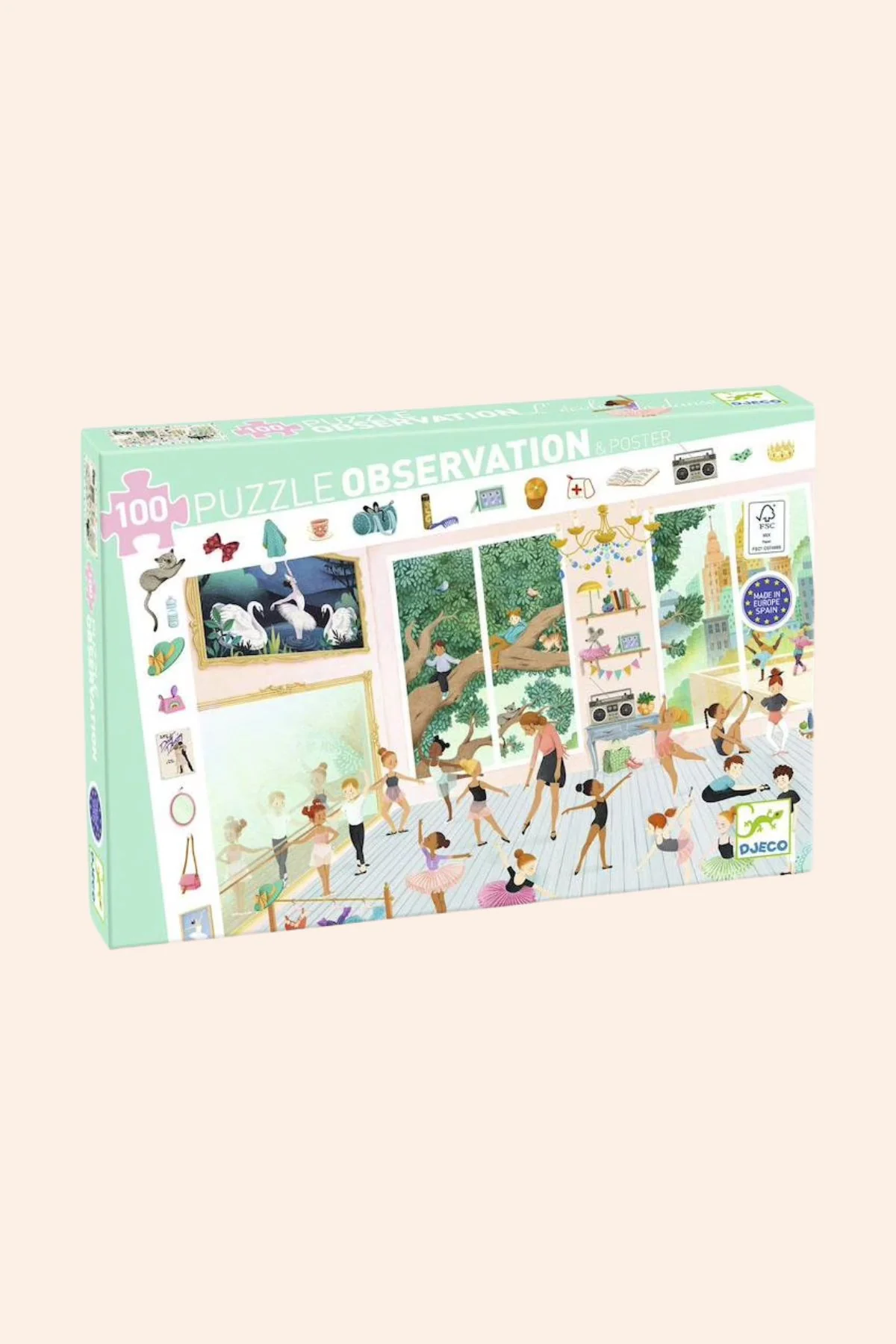 Djeco - 100pcs - Puzzle Observation & Poster - The Dance School