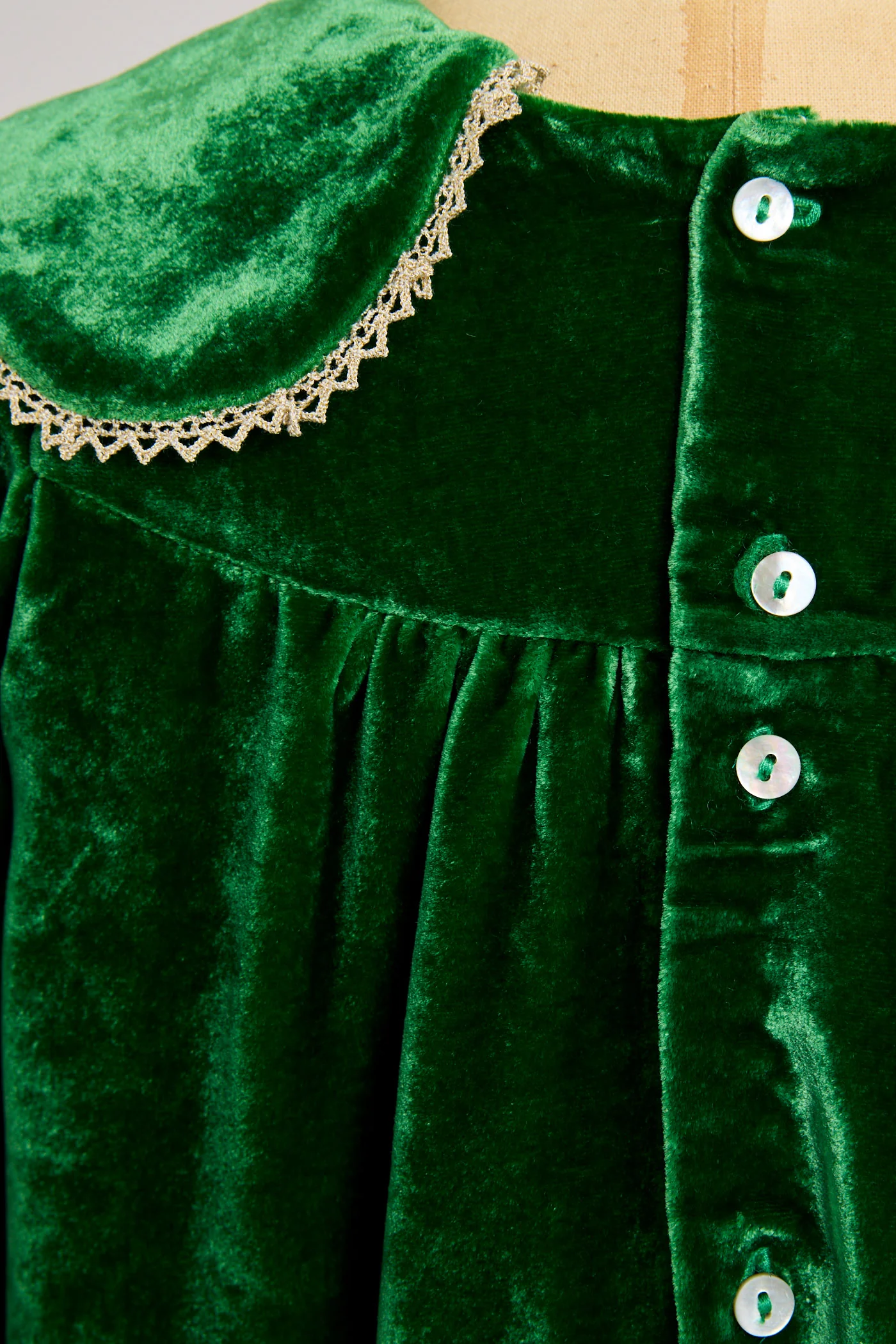 Popcorn Dress - Emerald Green Velvet - Image 10