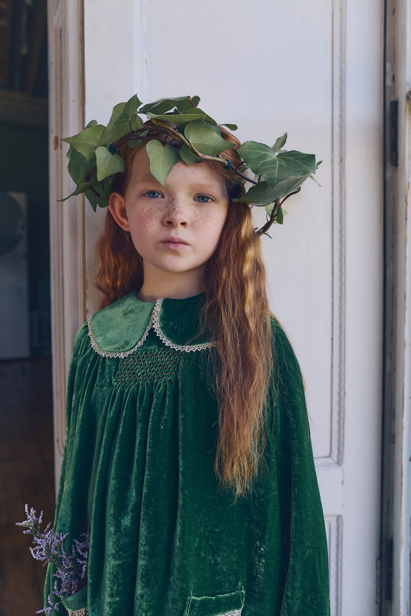 Popcorn Dress - Emerald Green Velvet - Image 4